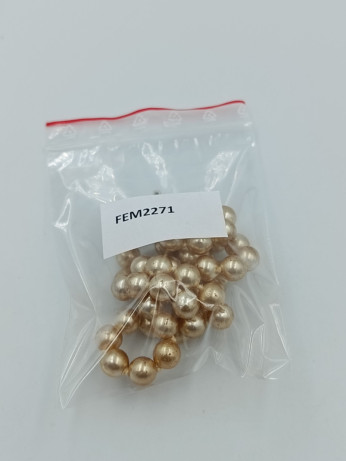 Vintage Perlenkette Goldfarben mit Strassverschluss mit klassischem Design