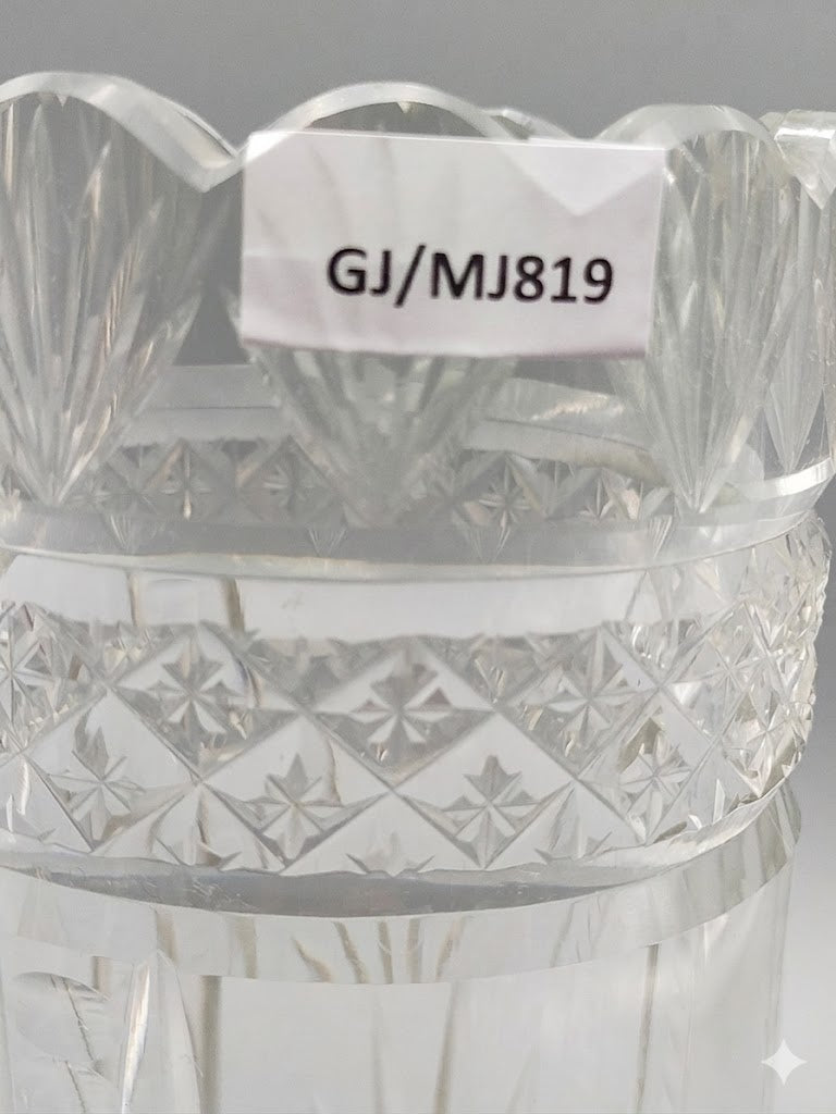 Kristallglas Zylindervase – Edle Schliffoptik mit Sternenmotiv