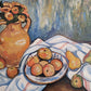 Viebrock (XX) Ölgemälde Moderne Malerei Stillleben Früchte mit Vase