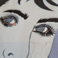 Amerikanischer Pop Art, Mischtechnik auf Papier, Graffiti - Portrait