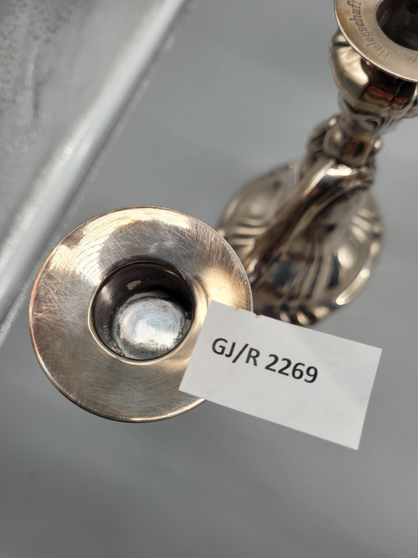 Antiker Jugendstil 925 Silber Kerzenständer Kerzen-Leuchter