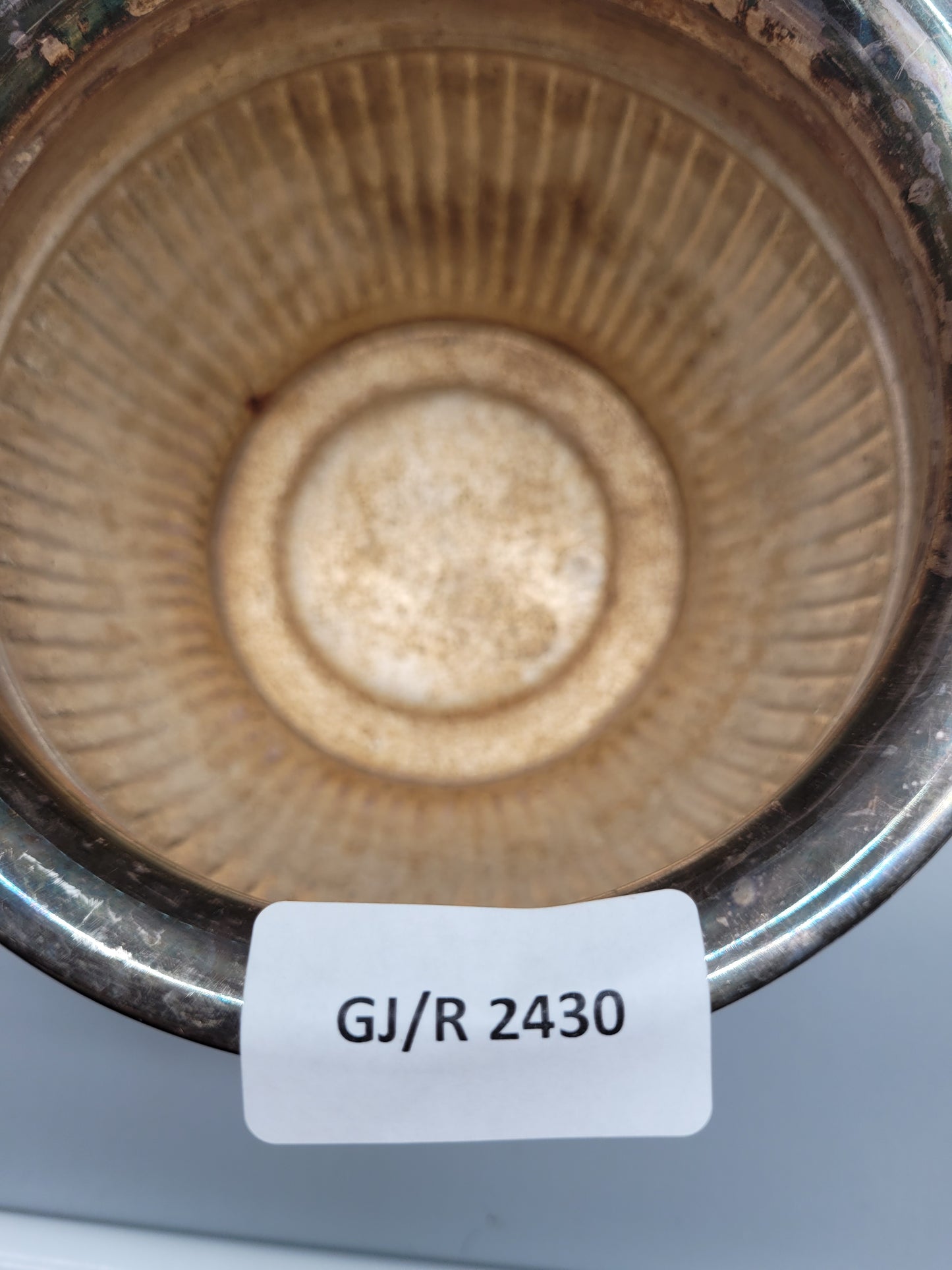 Antiker Versilberter Blumentopf 19JH