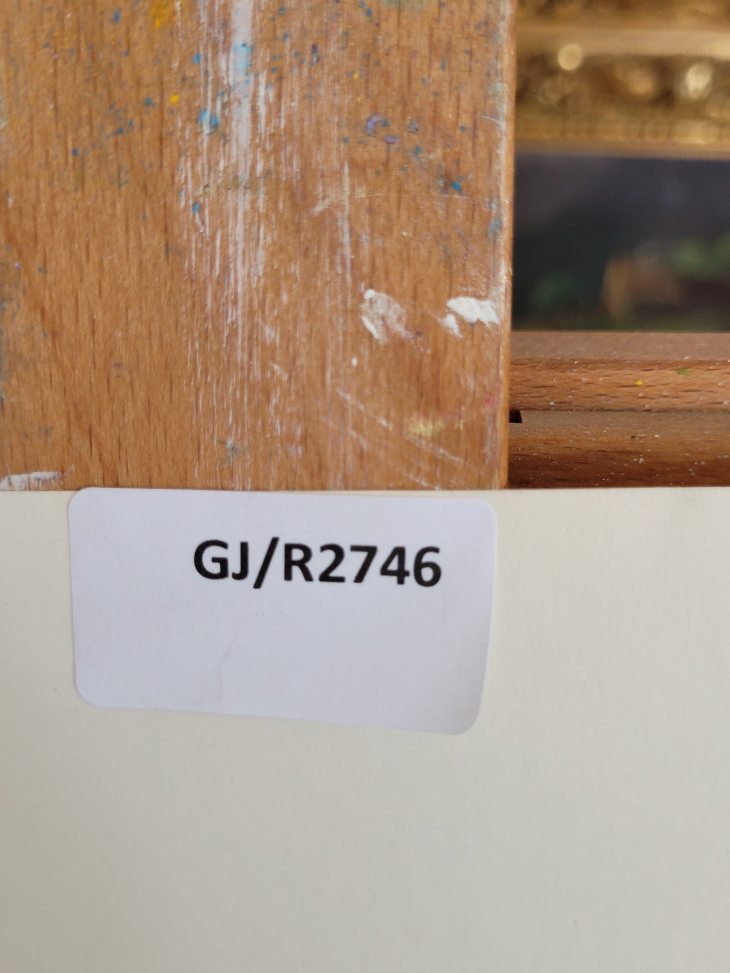 Radierung Lebendige Szene eines Asiatischen Markts 10x15 cm