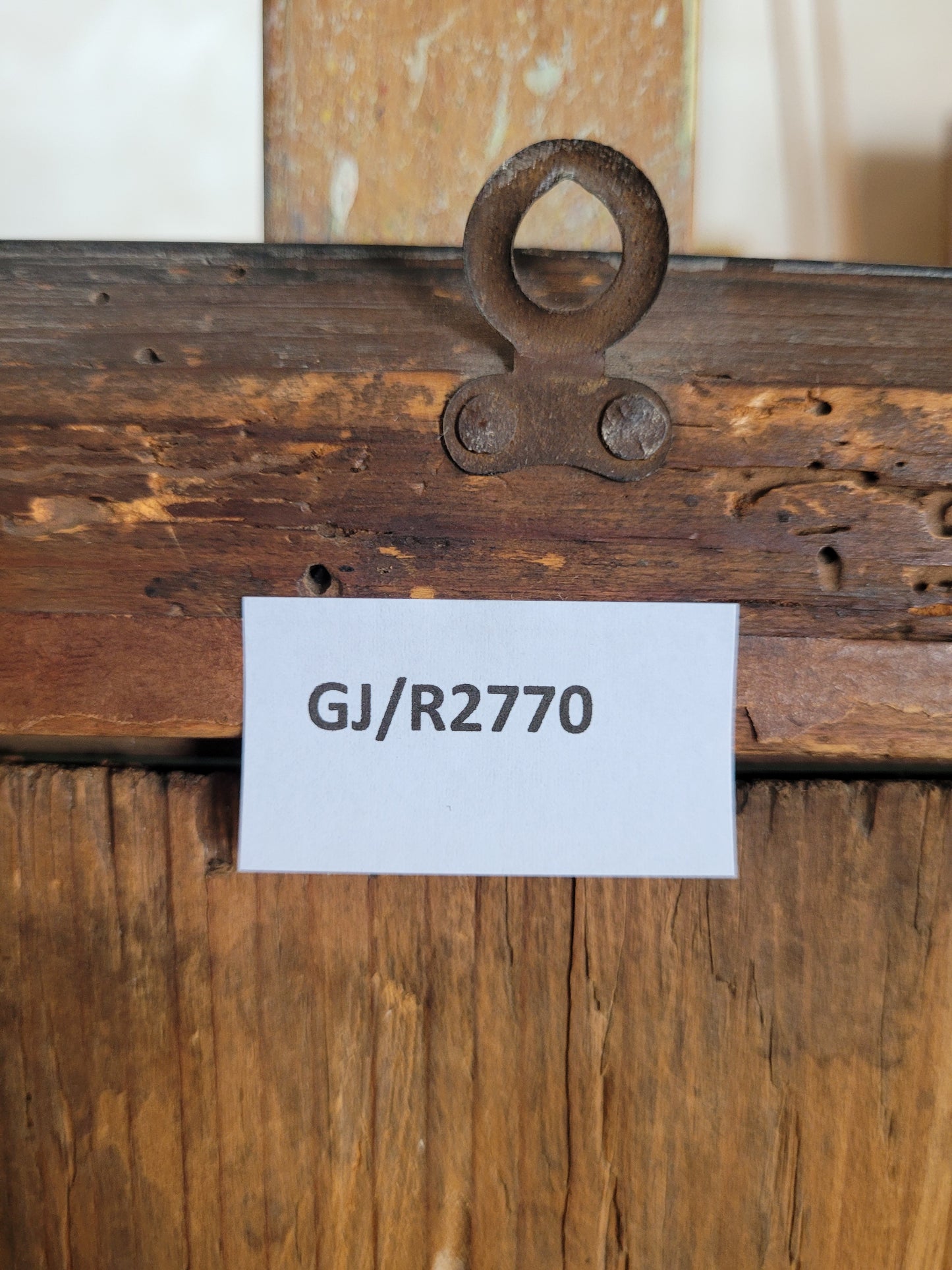 Collagenbild aus Stoff auf Papier Mutter mit Kind 40x30cm