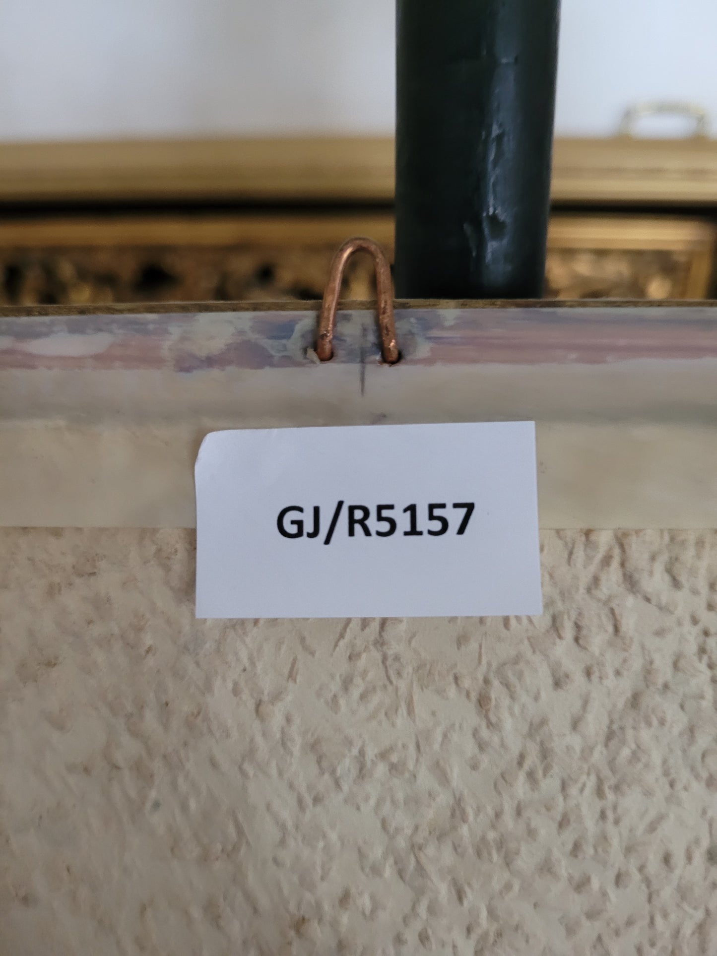 Hochwertiger Kunstdruck Idyllische Flusslandschaft mit Steg und Haus