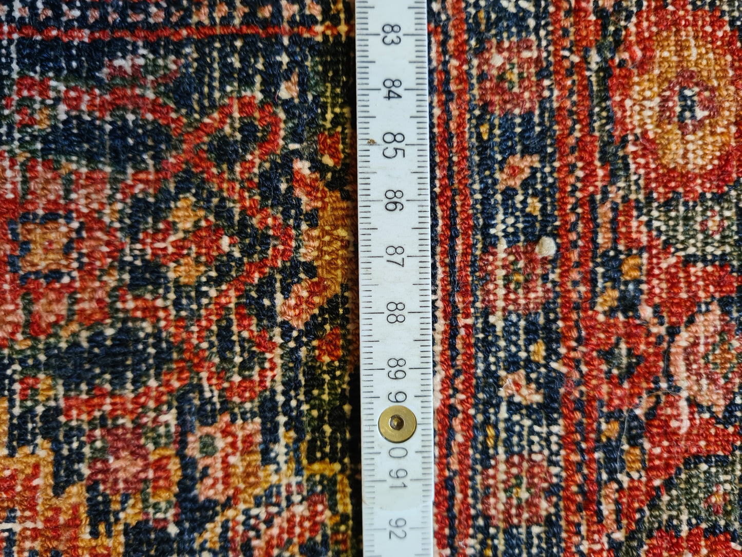 Handgeknüpfter Perser Senneh Orientteppich mit Antikem Muster 91X63cm