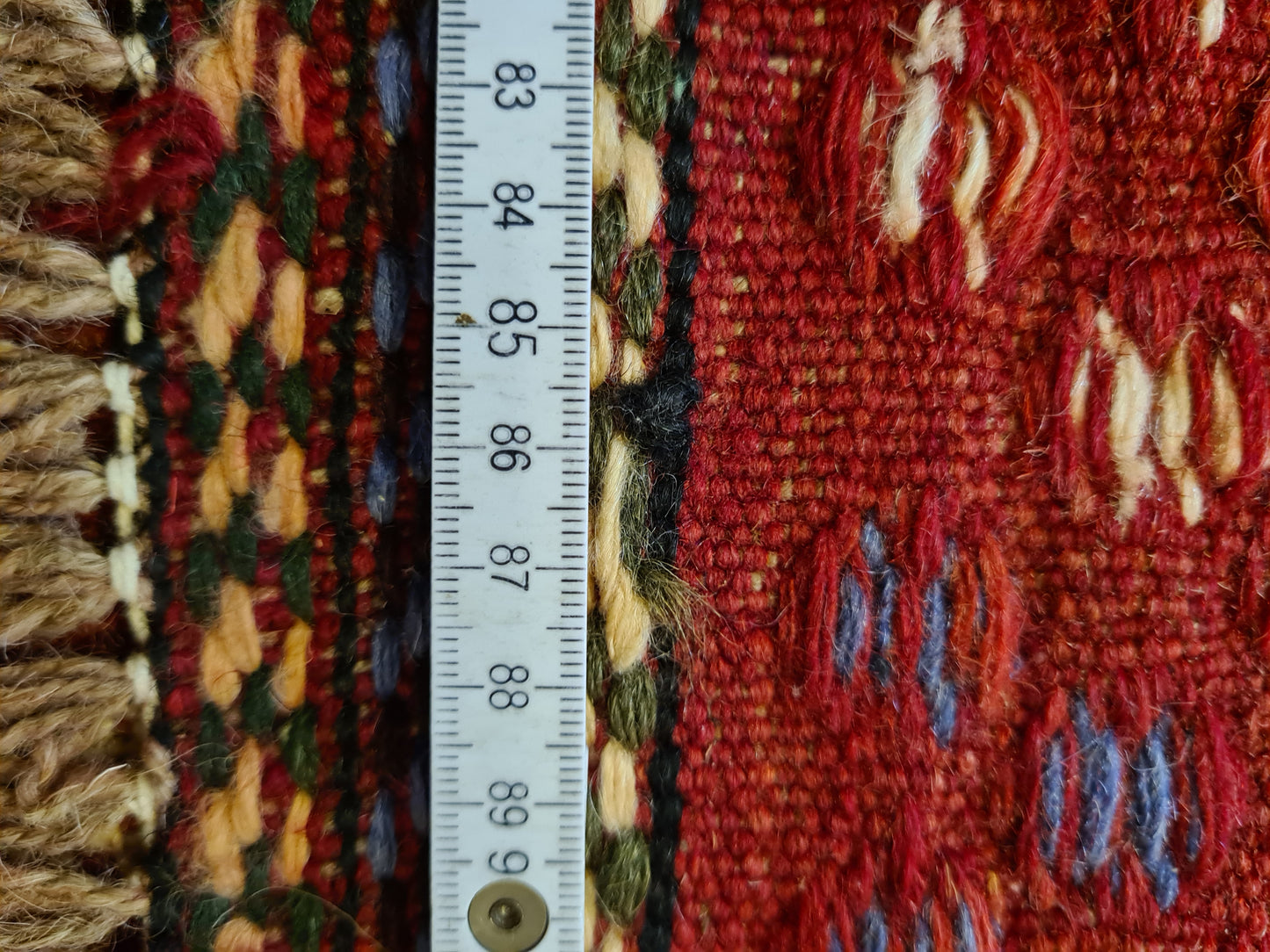 Handgeknüpfter Sumack Kelim Kilim Orientteppich mit Antikem Muster 123X117cm