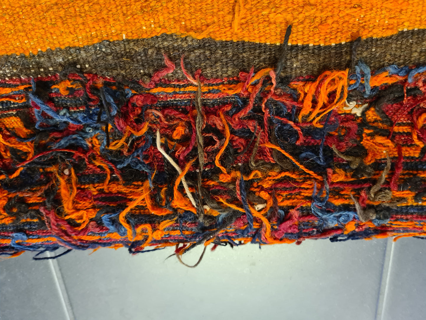 Handgeknüpfter Sumack Kelim Kilim Teppich mit Pflanzenfarben 123X100cm