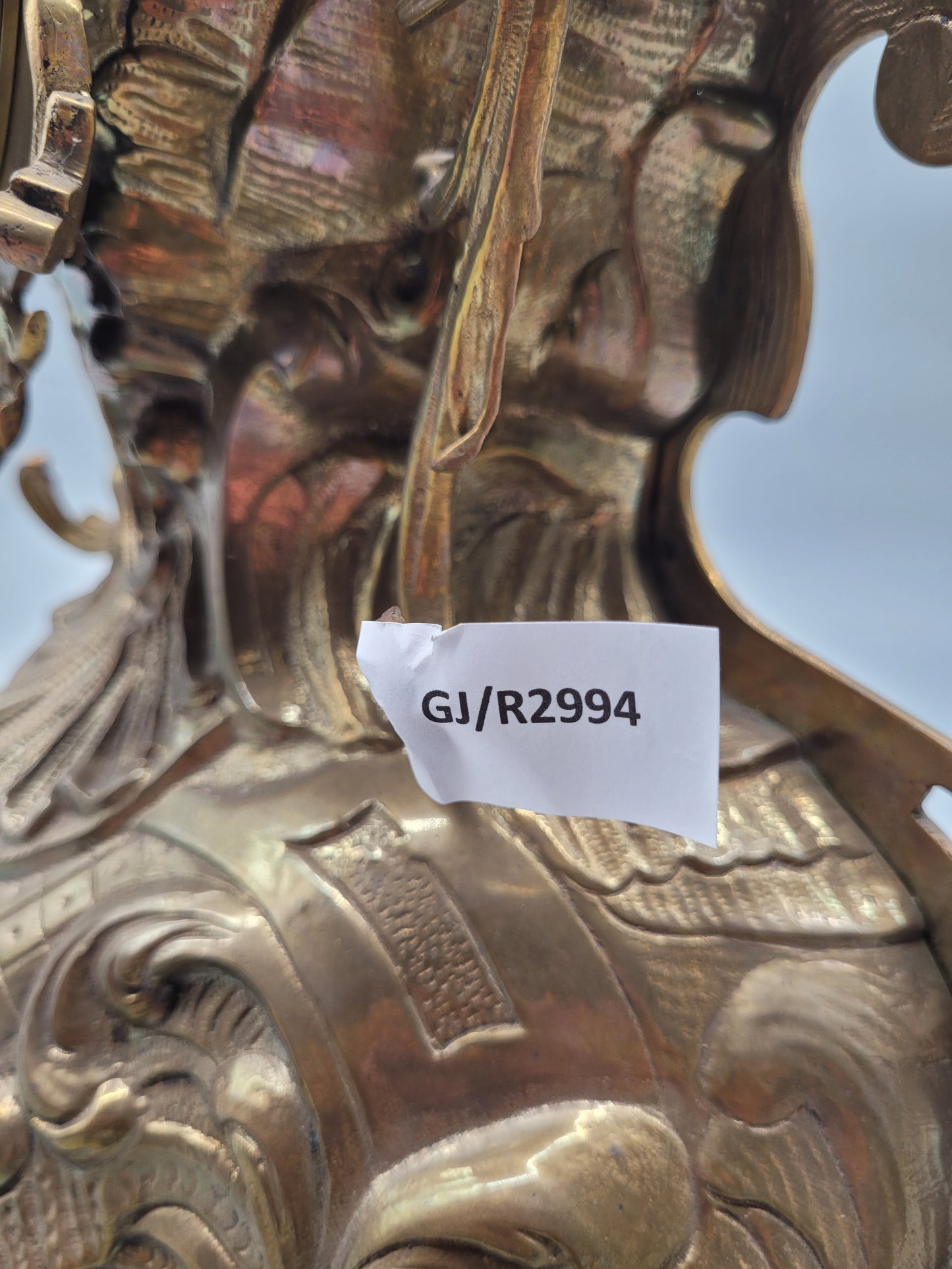 Floral Verzierte Französische Rokoko Barock Kaminuhr