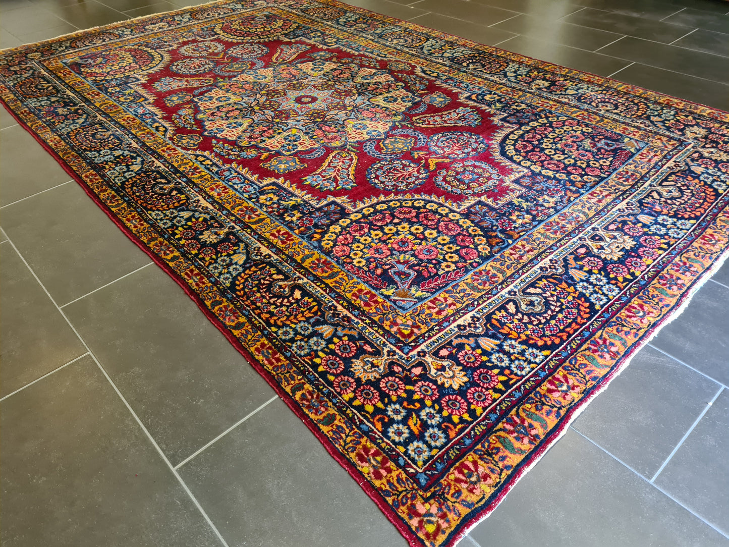 Königsfeiner Laver Kirman Orientteppich Perser Teppich 323x192cm