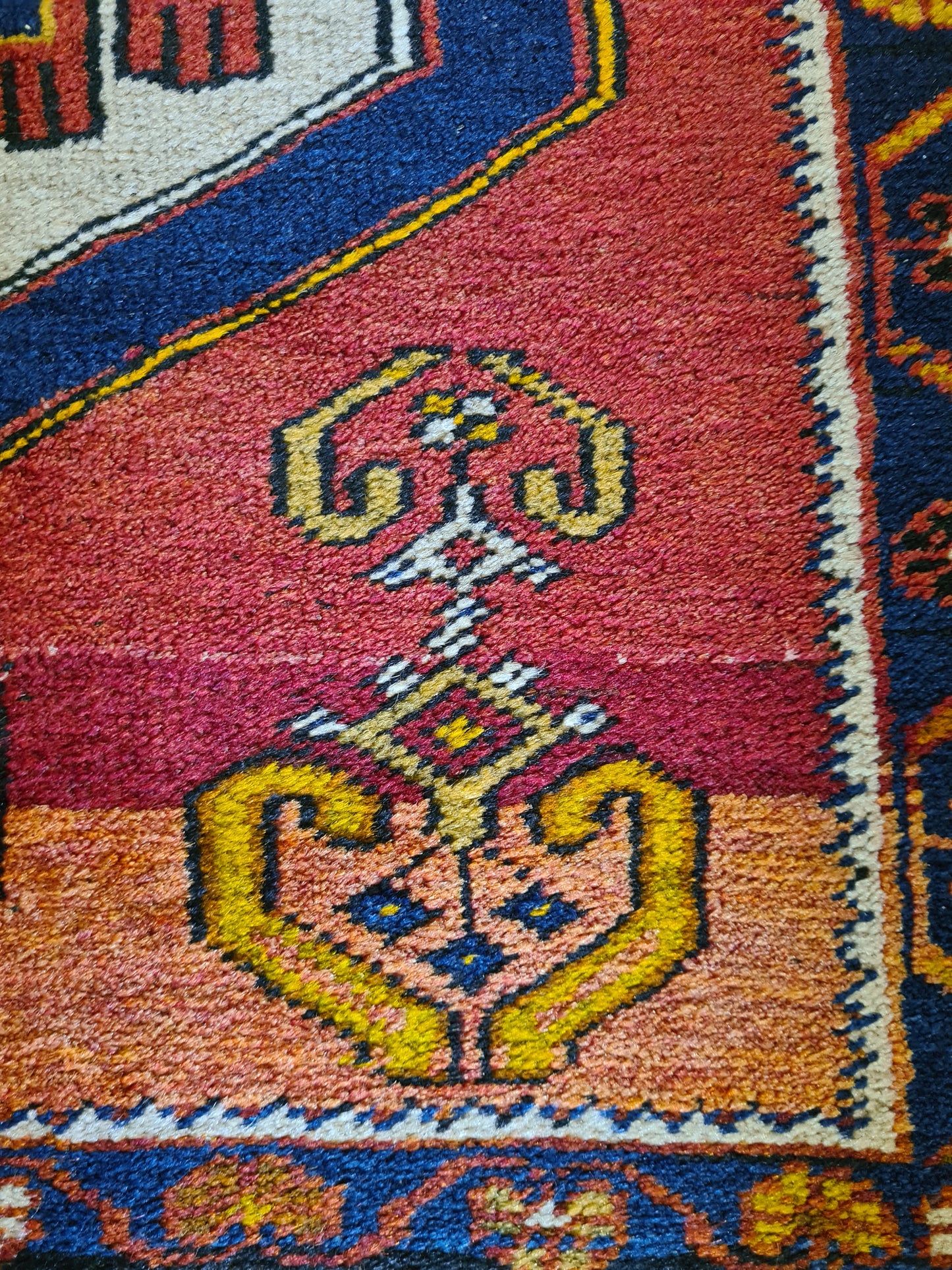 Antiker Handgeknüpfter Anatol Yürük Orientteppich 210x109cm