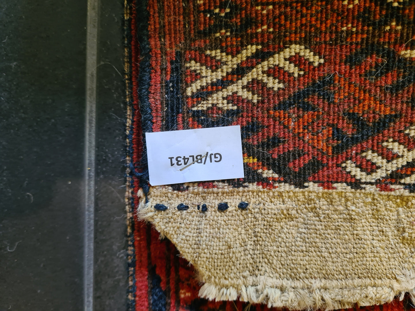 Antiker Handgeknüpfter Turkman Orientteppich Art Deco Stil 186x141cm