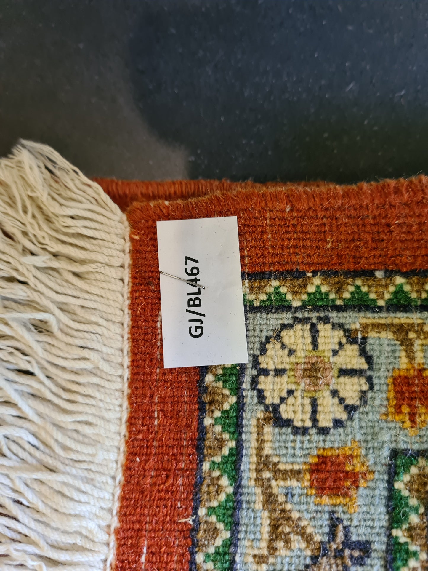 Edler Ghoum Perserteppich Handgeknüpfter Orientteppich mit Tiermotiven 153x103cm