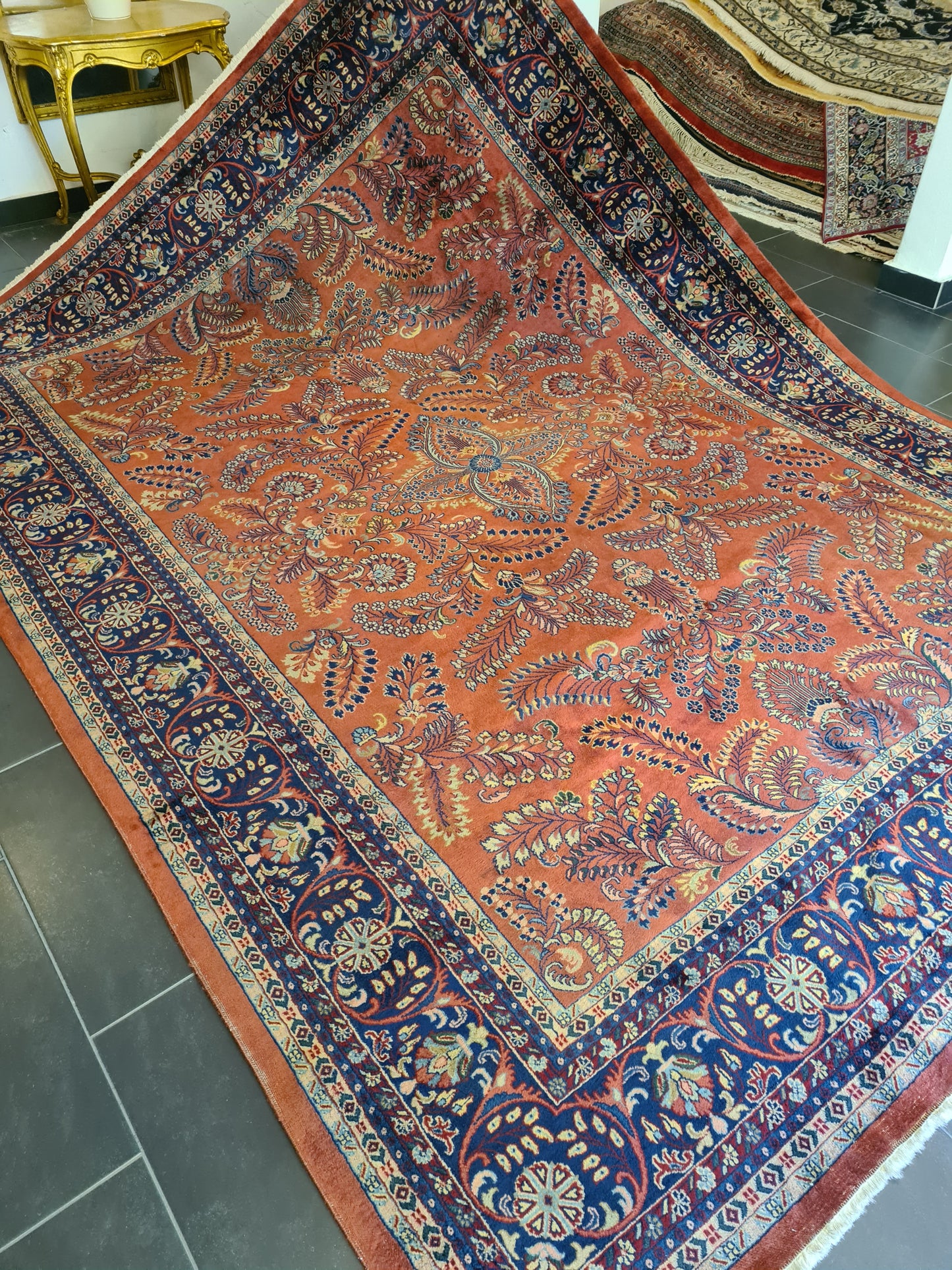 Sarough Agrar Perserteppich Handgeknüpfter Orientteppich 344x250