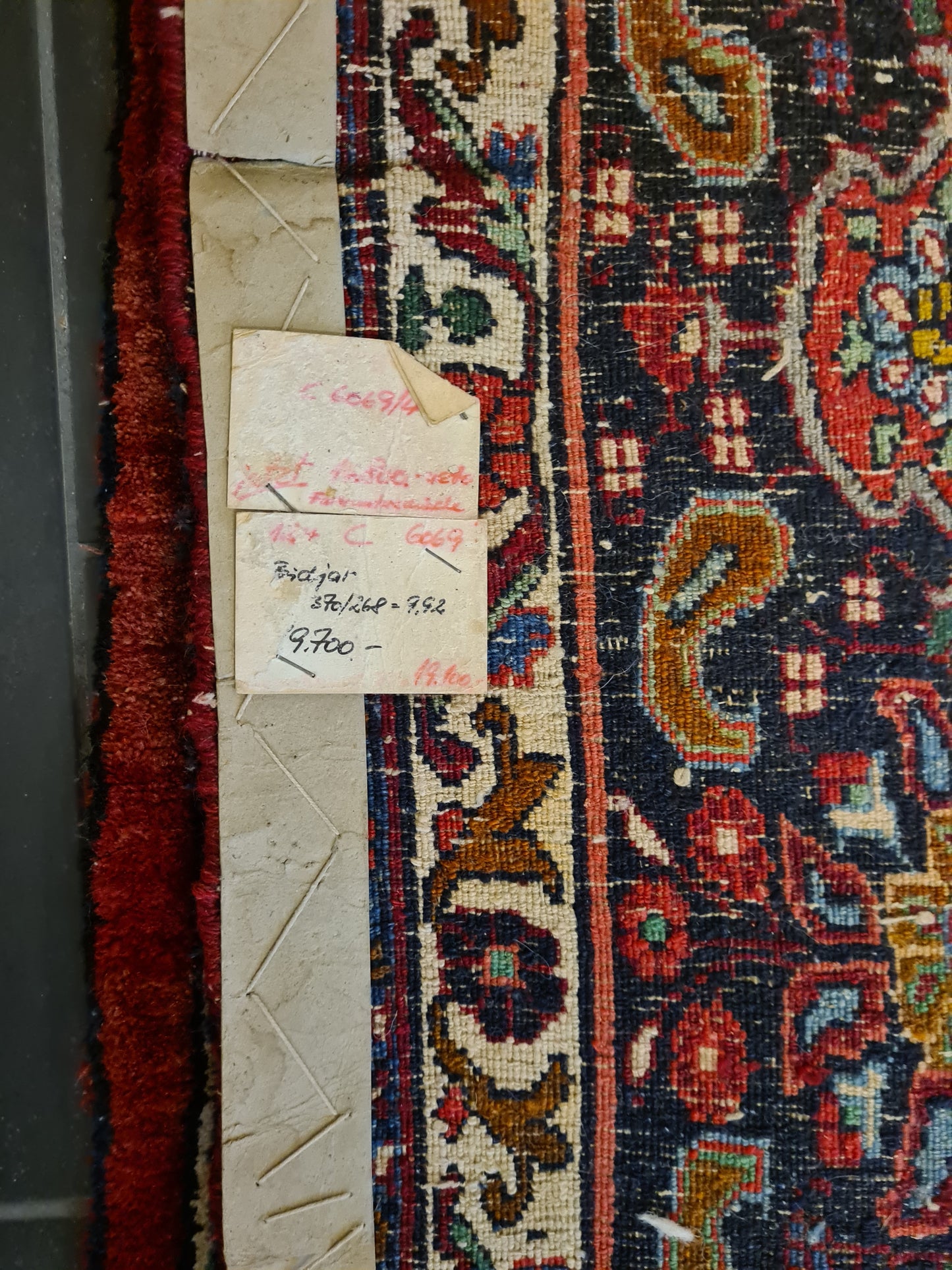 Königlicher Palast-Teppich Handgeknüpfter Perser Bidjar Orientteppich 376x271cm