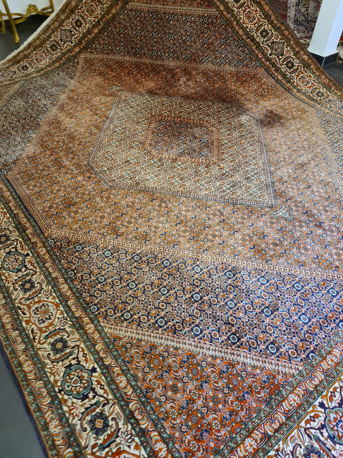 Königlicher Palast-Teppich Handgeknüpfter Perser Bidjar Orientteppich 389x302cm