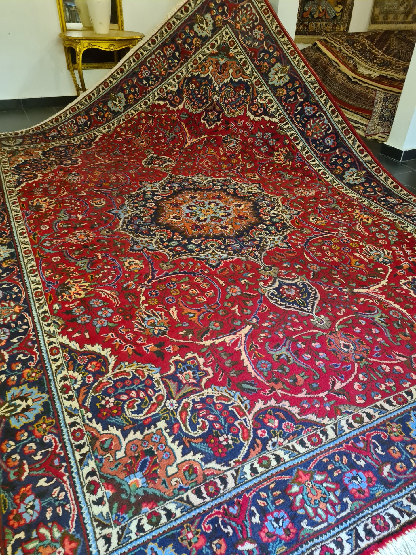 Handgeknüpfter Perser Jugendstil Teppich Täbris 405x293cm