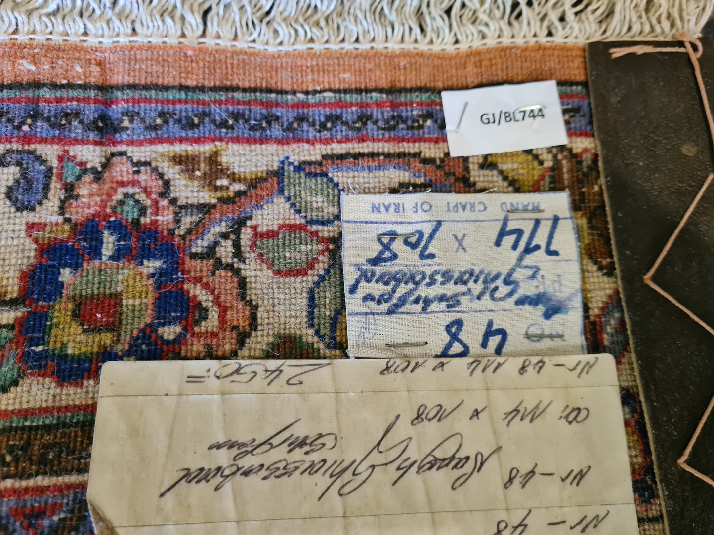 Hochwertiger Feiner Sarough Perserteppich Handgeknüpfter Orientteppich 116x109cm