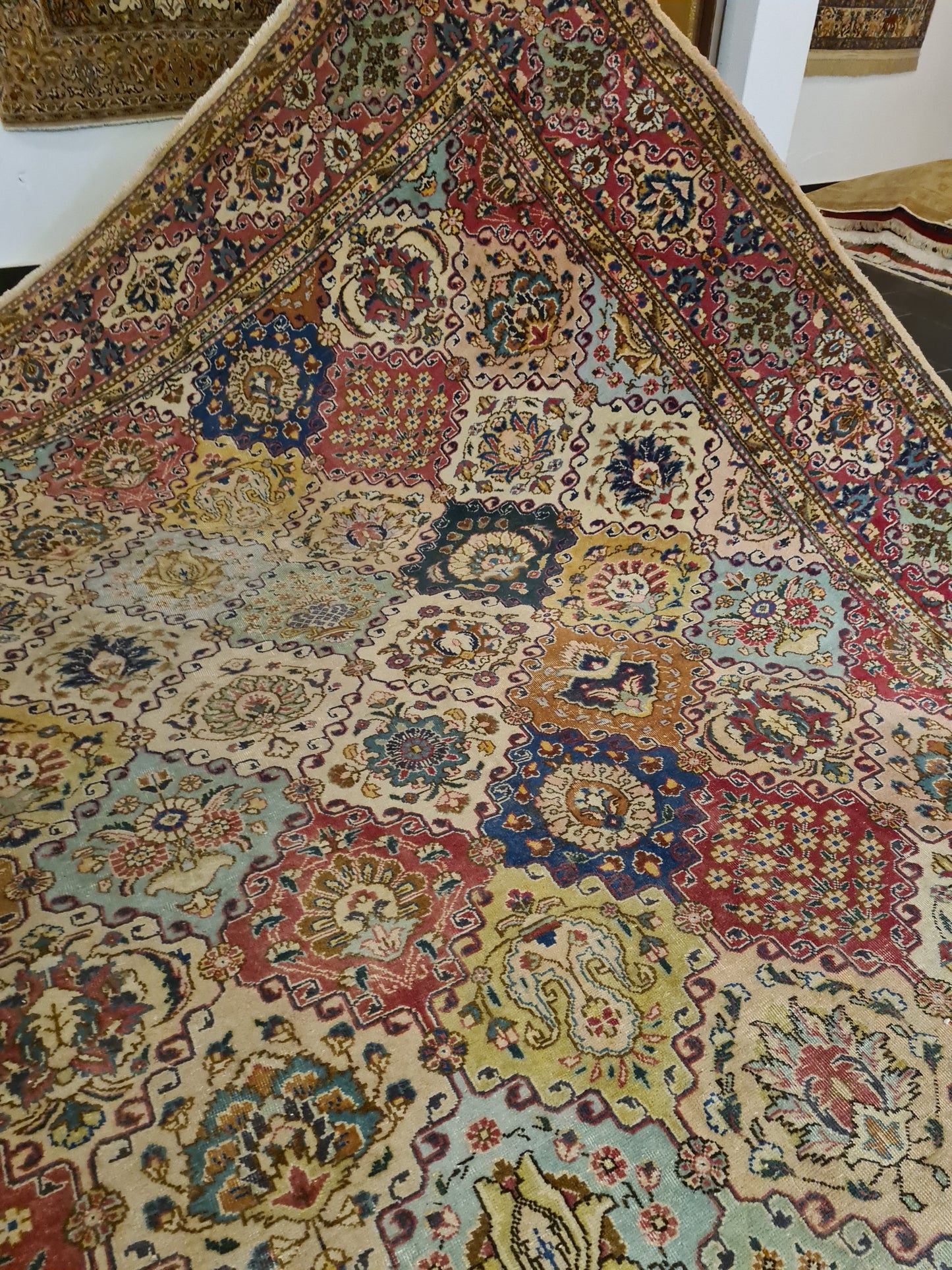 Königlicher Handgeknüpfter Tabriz Perser Orientteppich 357x244cm