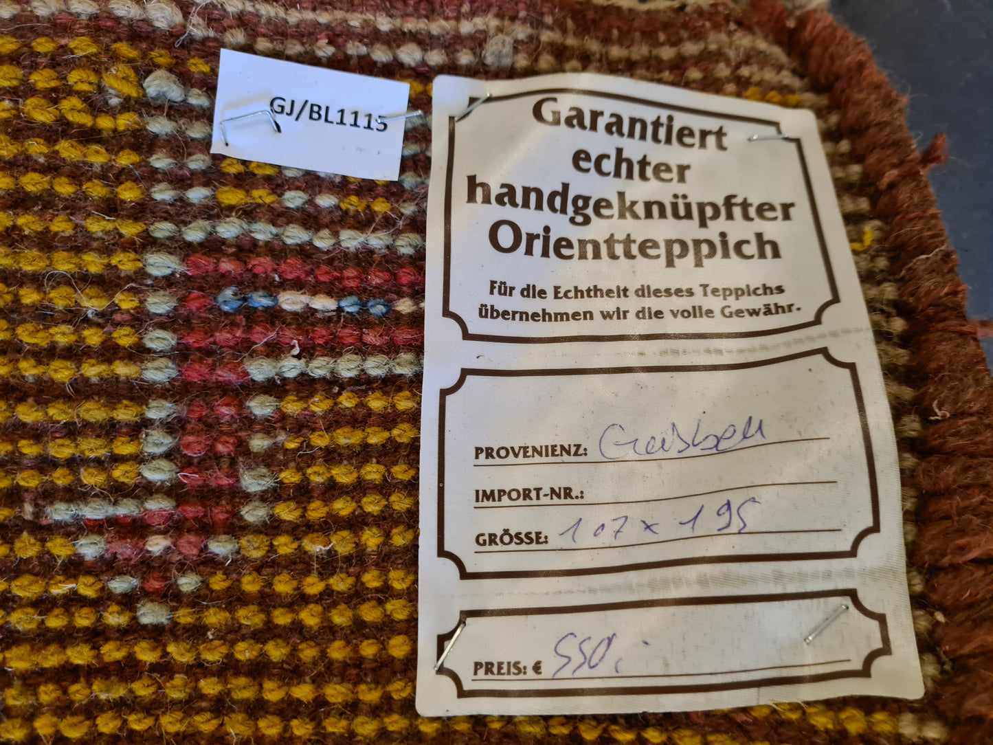 Dekorativer Handgeknüpfter Perser Teppich Gabbeh Orientteppich