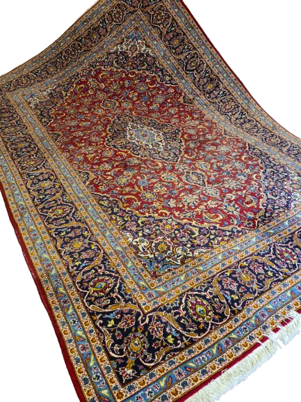 Teppich Perser wolle selling Handgeknüpft Perserteppich Kashan 303 x208cm