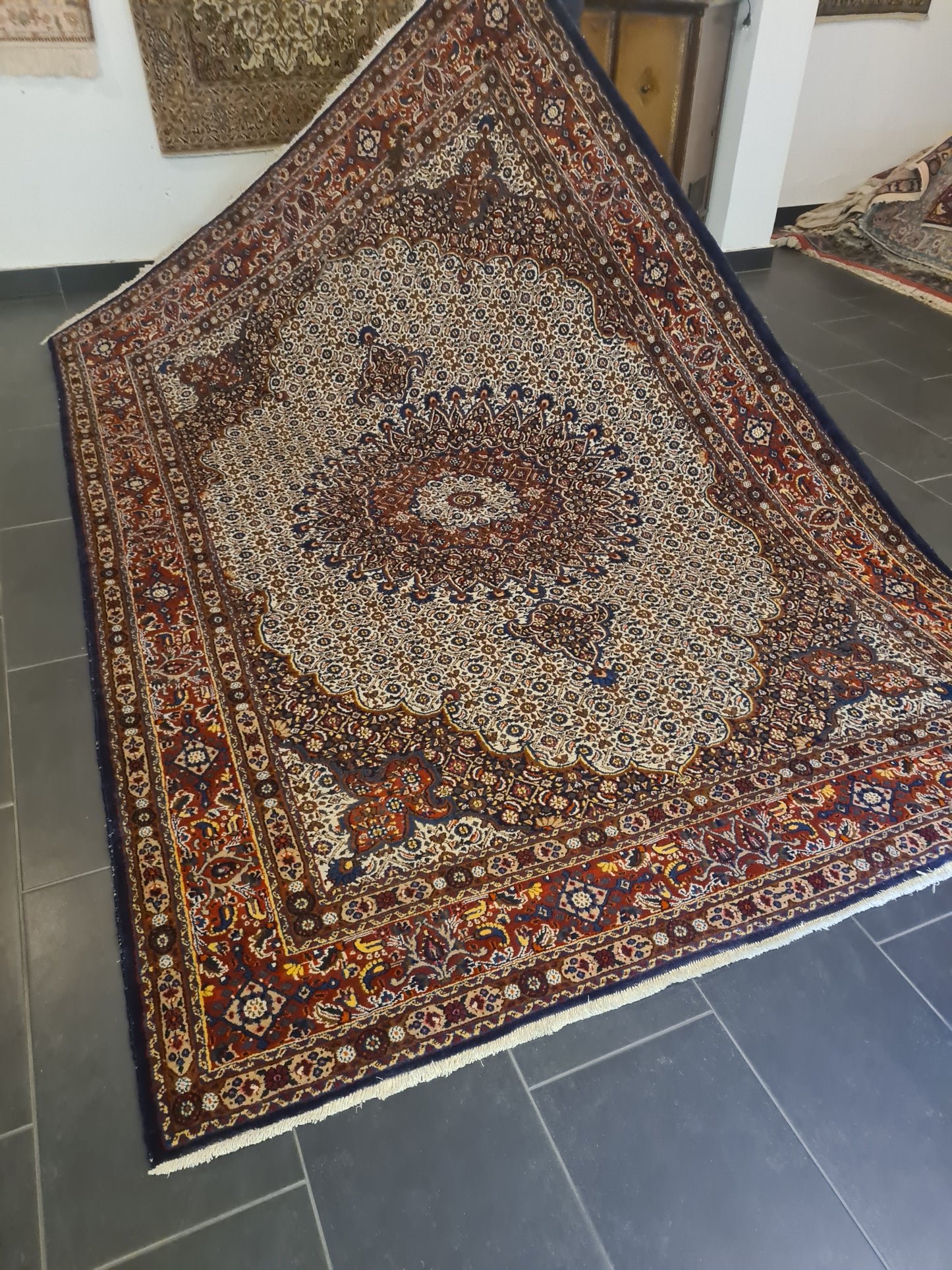 Perserteppich Orientteppich Handgeknüpfter Teppich Moud fein 291x197cm
