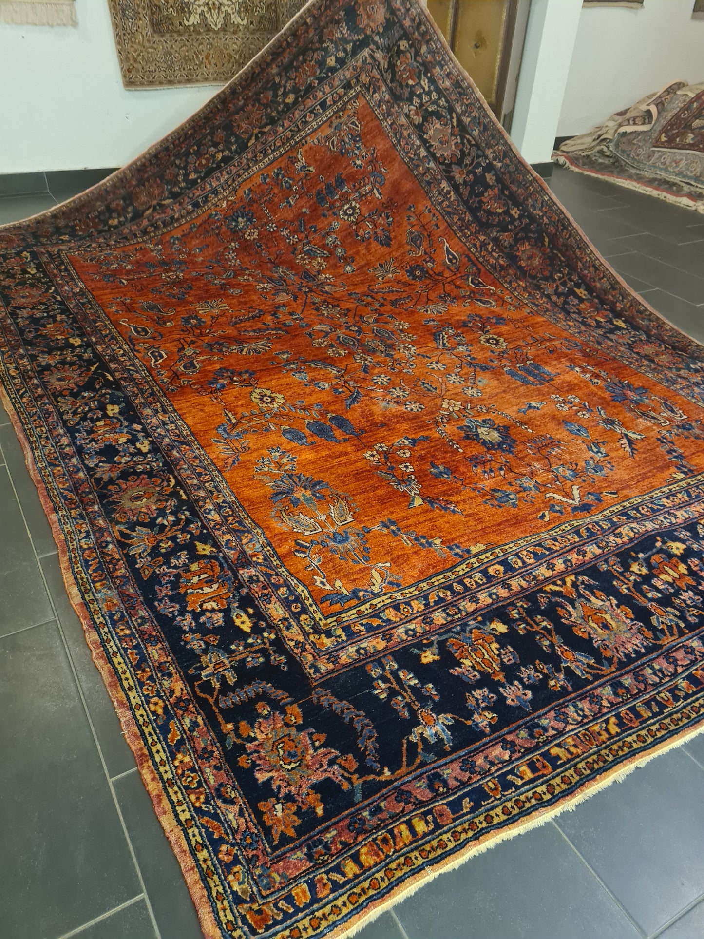 Perserteppich Orientteppich US Sarough Reimport Handgeknüpft 340x235cm