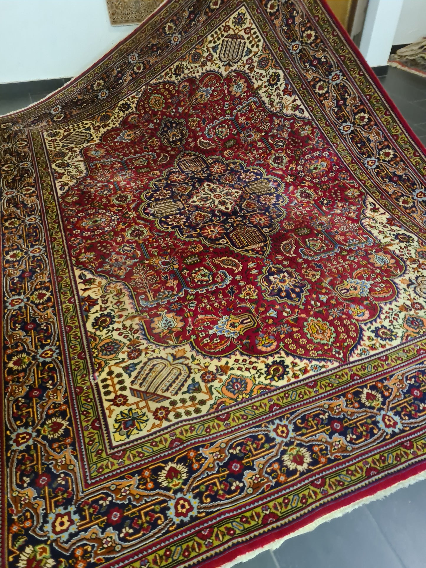 Perserteppich Orientteppich Handgeknüpfter Täbris Jugendstil 337x258cm