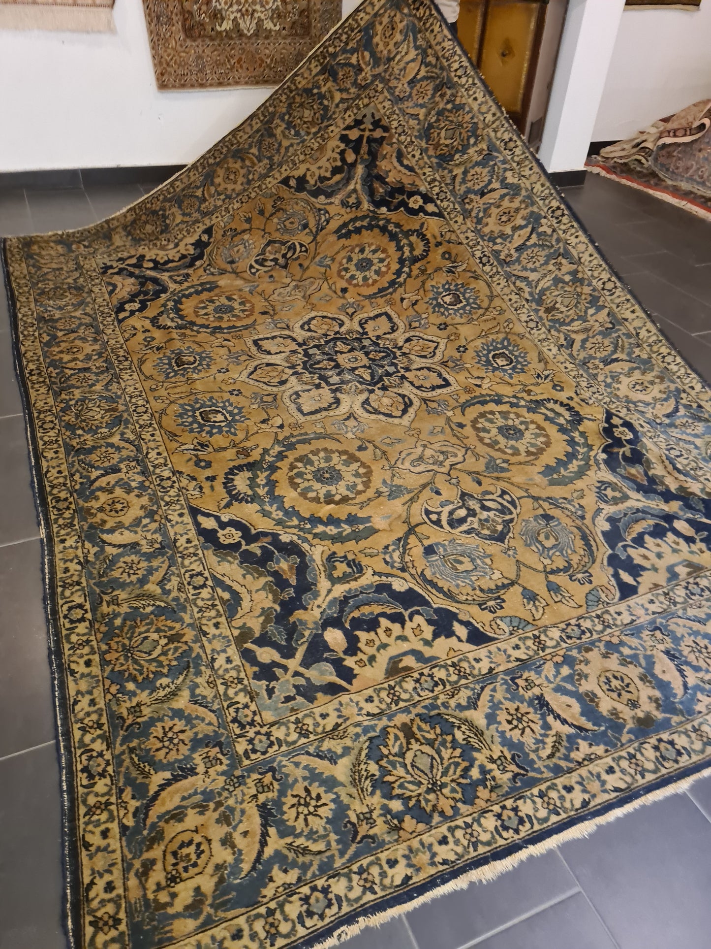 Jugednstil Perserteppich Orientteppich Täbris Handgeknüpft 330x227cm