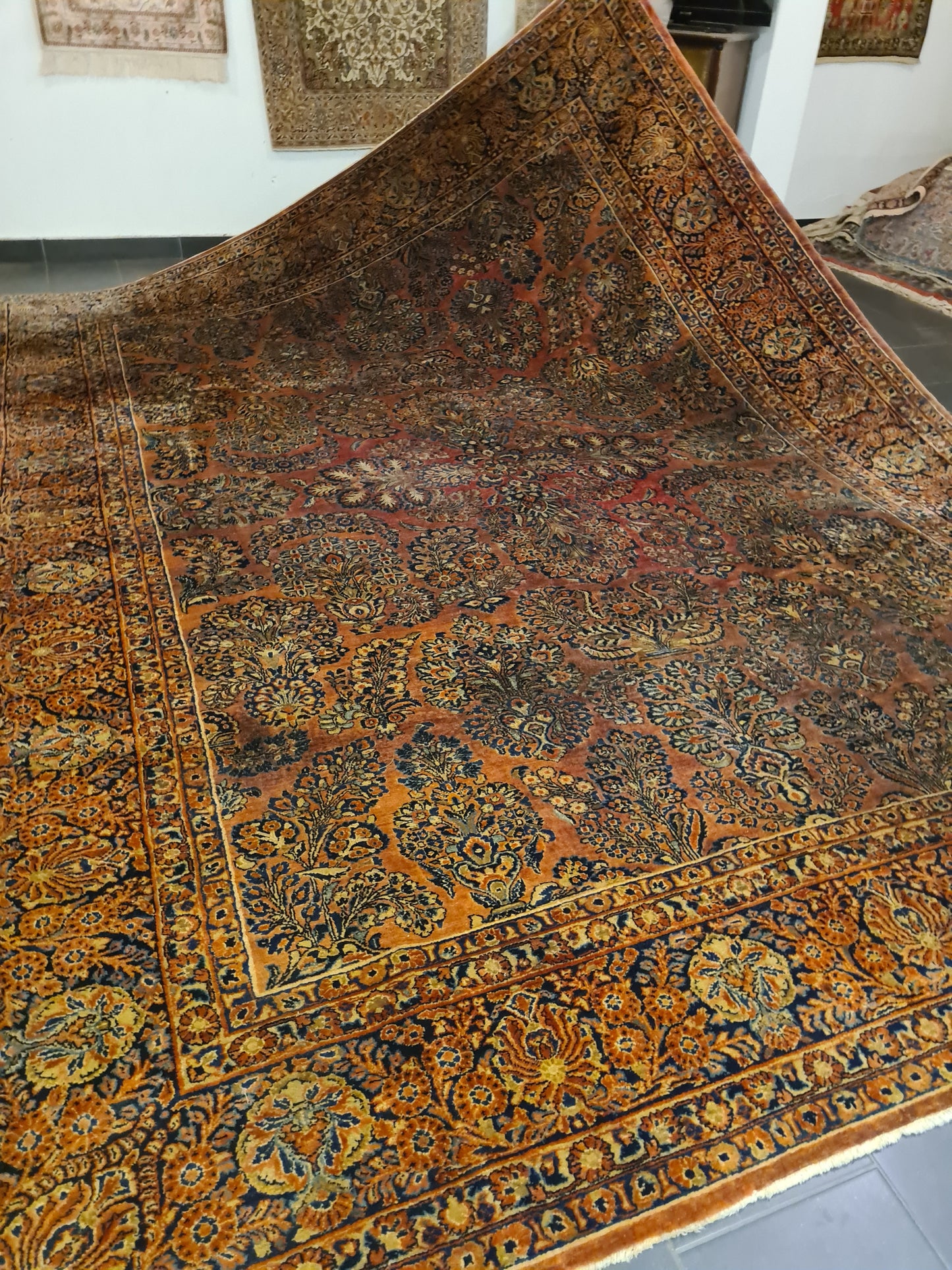 Perserteppich Orientteppich Handgeknüpfter US Sarough Reimport 415x305