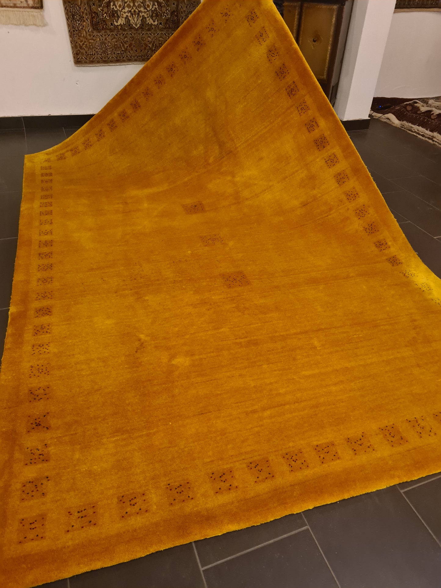 Perserteppich Orientteppich Handgeknüpfter Gold Loribaff Gabbeh 298x198cm