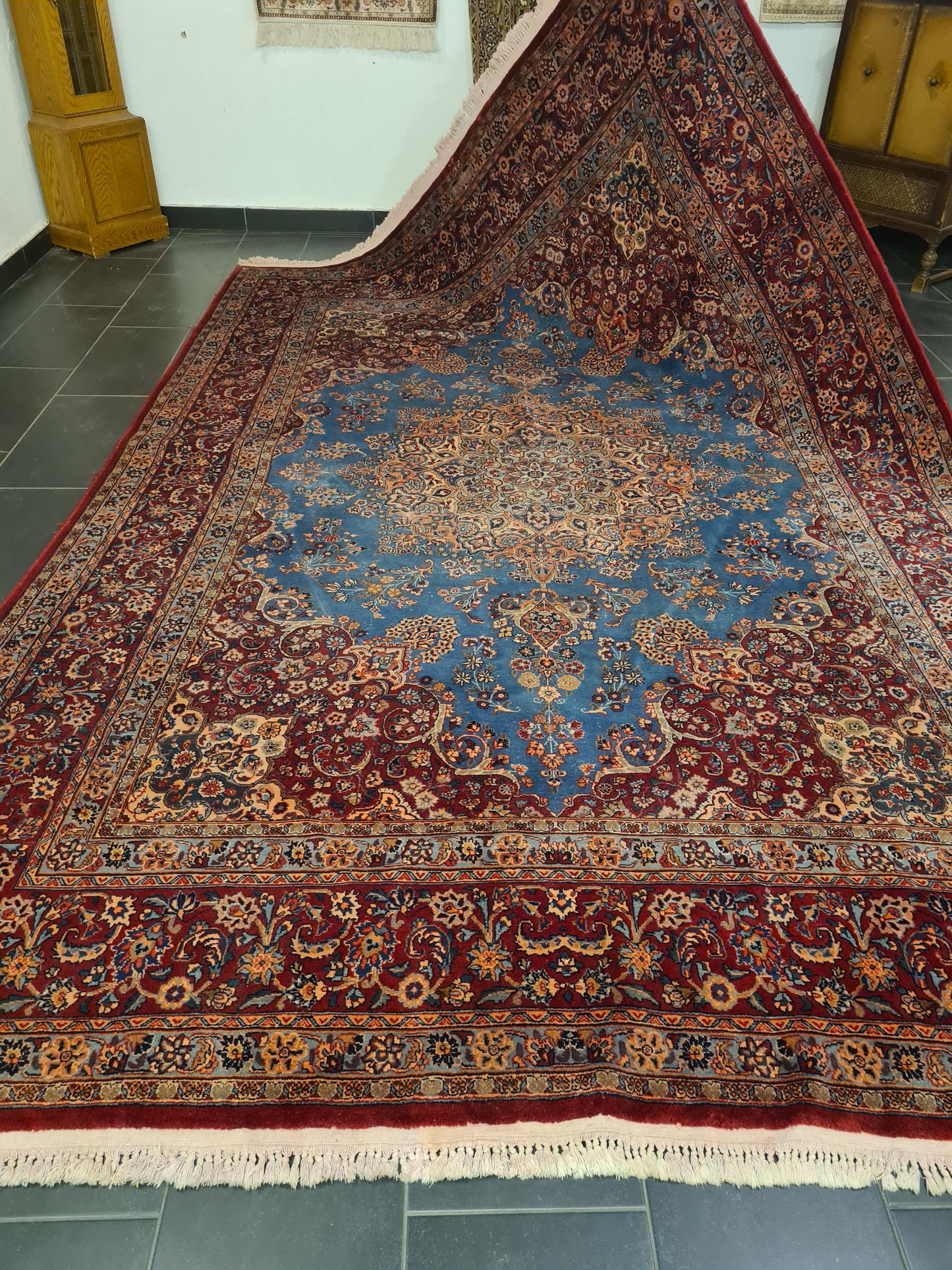 Perserteppich Orientteppich Handgeknüpfter Teppich Ghoum 367x248cm