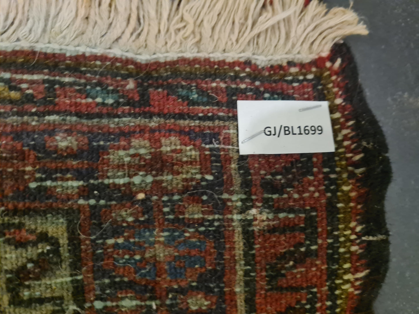 Perserteppich Orientteppich Handgeknüpfter Teppich Heris Läufer antik 379x70cm