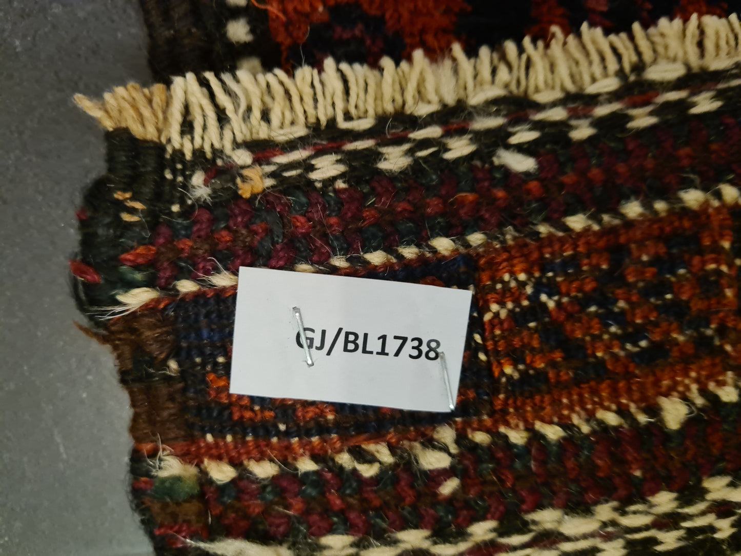 Perserteppich Orientteppich Handgeknüpfter Teppich Belutsch antik 100x56cm