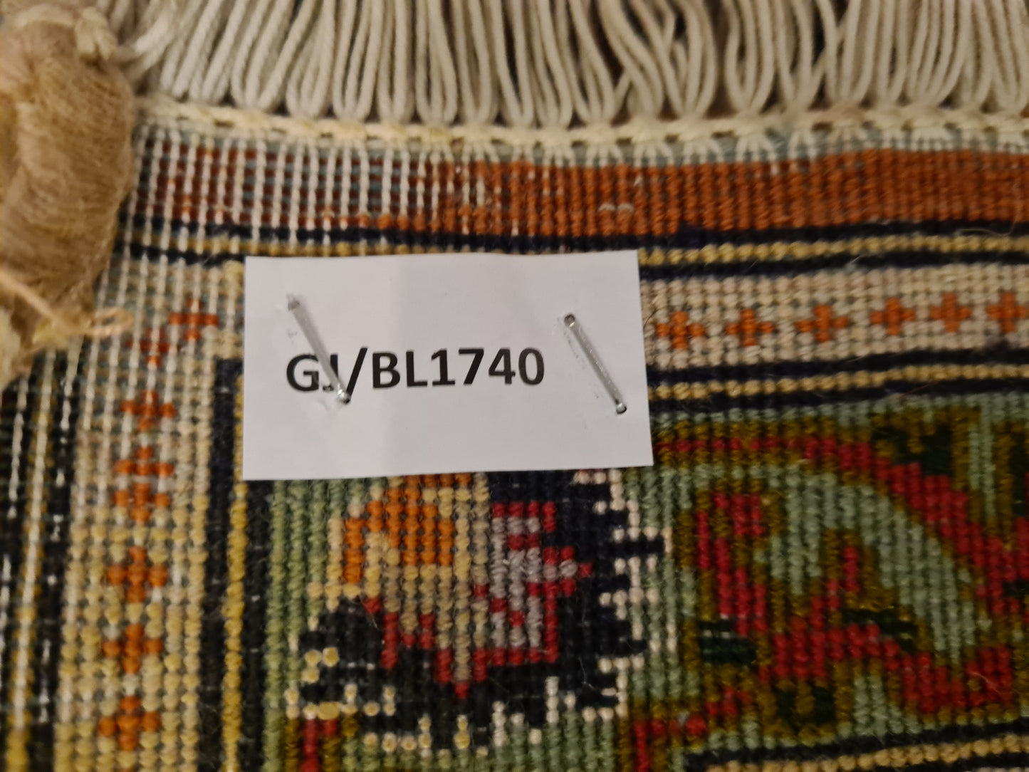 Perserteppich Orientteppich Handgeknüpfter Teppich Täbris Kork fein 74x52cm