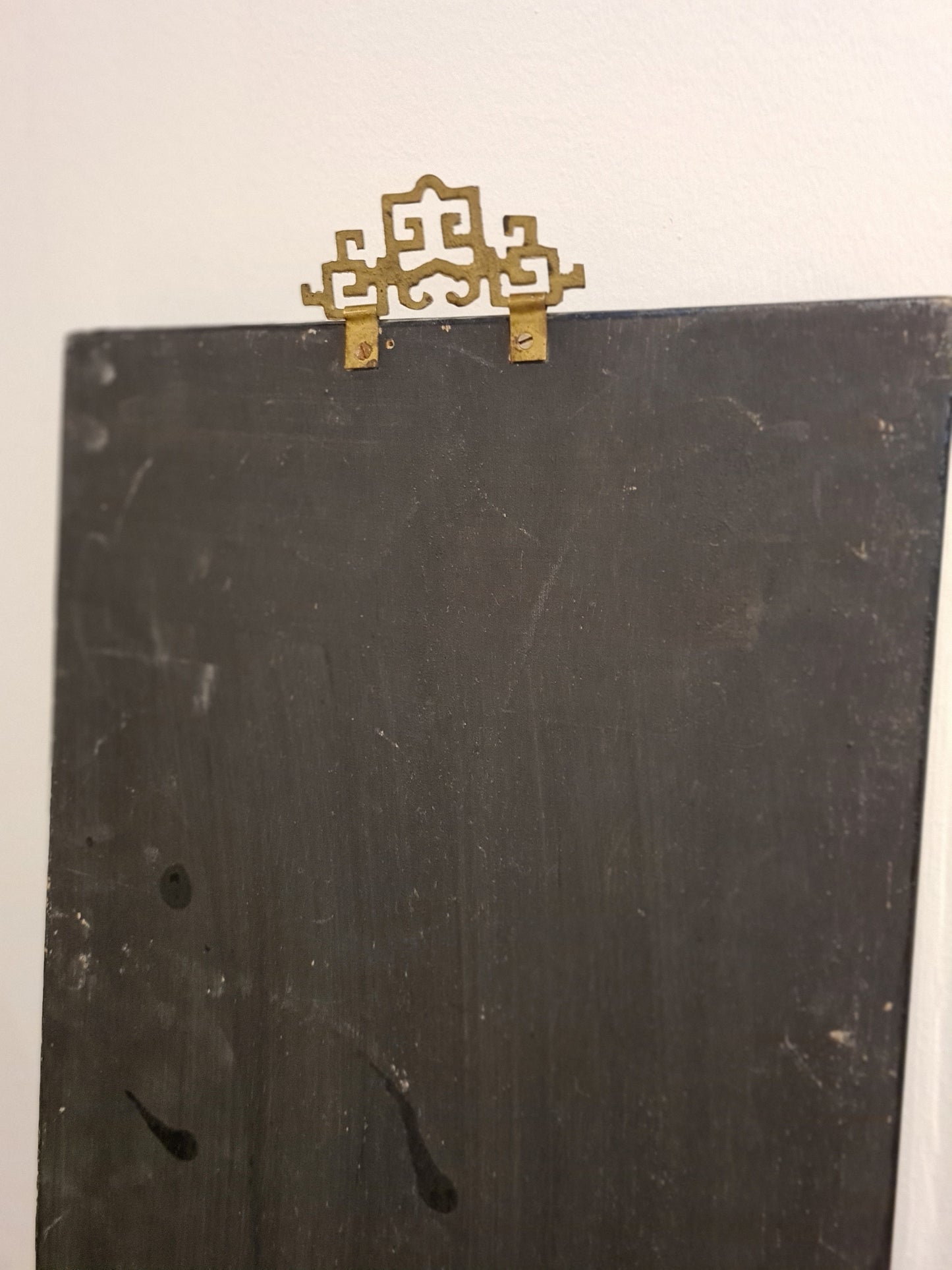 Antikes chinesisches Export Reverse Gemälde auf Glas Eine Dame 52x28cm