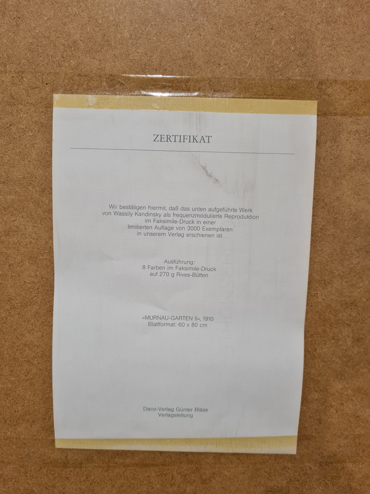 Wassily Kandinsky Bild Murnau Garten II 1910 gerahmt Kunstdruck 80x60cm