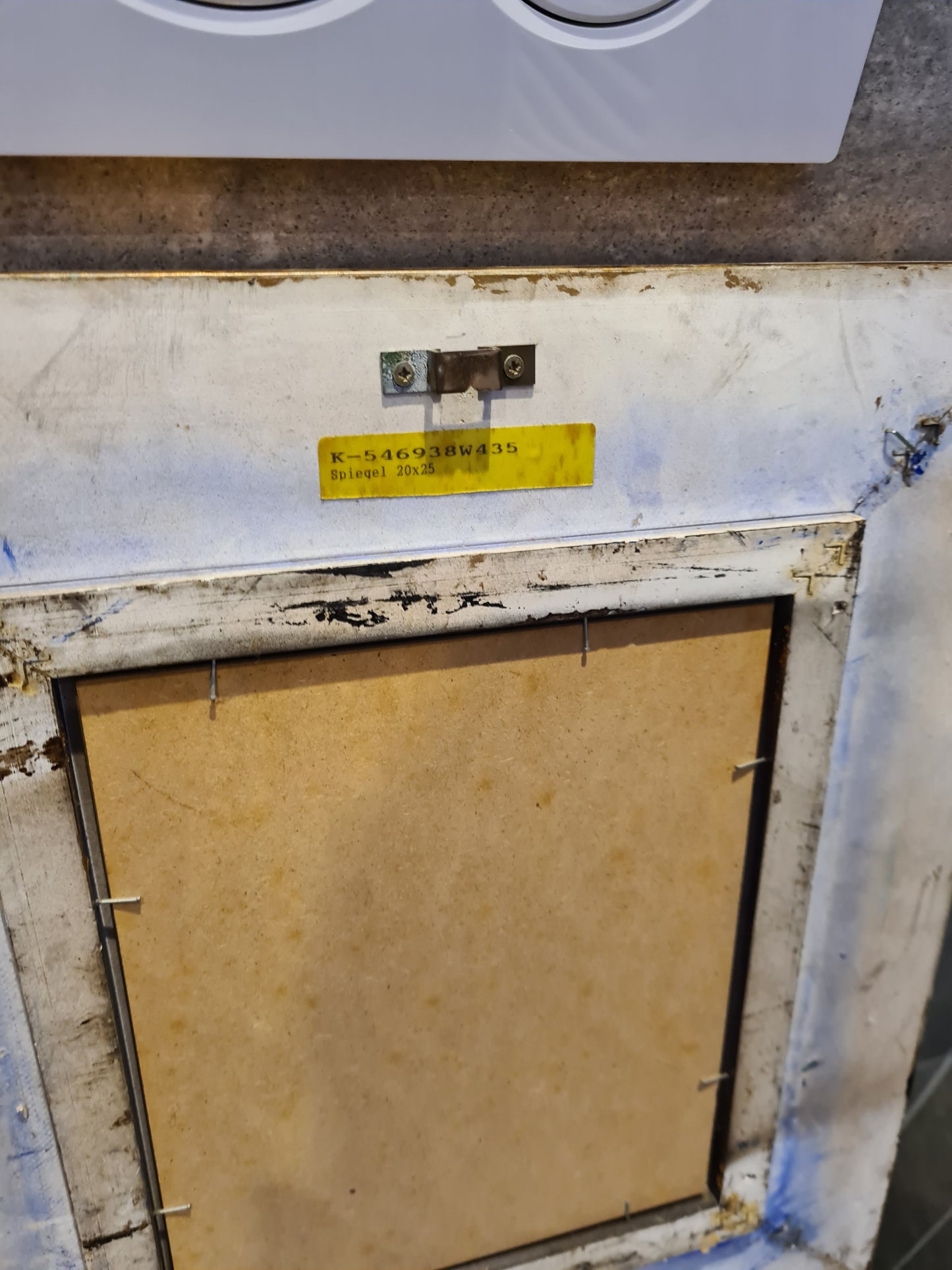 Jugendstil Spiegel mit schwarz vergoldeten Holzrahmen 45x40cm