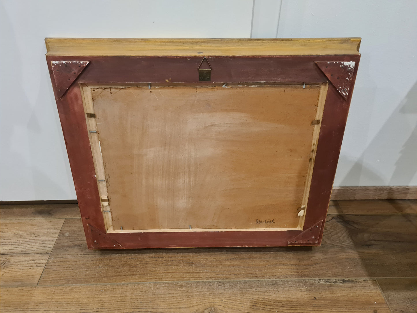 H. Heuser Wintzen Ölgemälde Oberursel Landschaft Holzrahmen 55x45cm