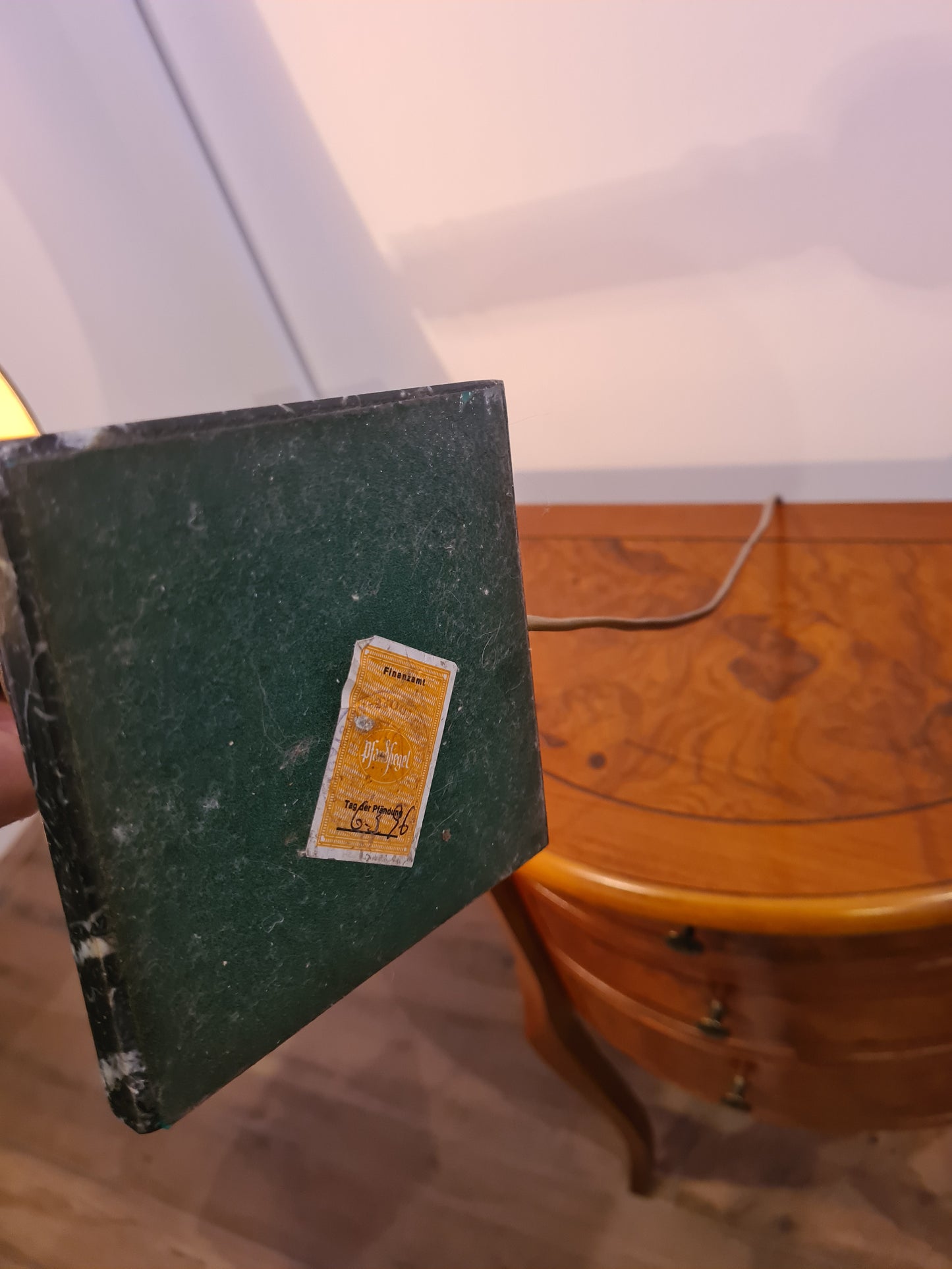 Antike Tischlampe Empire Lampe vergoldetem Messing 3 Flammig 80cm