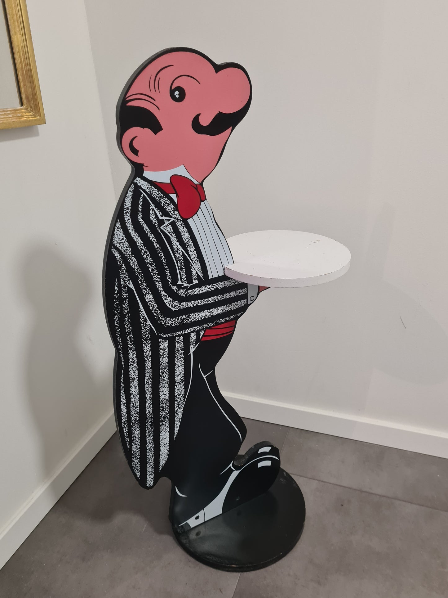 Vintage Retro Butler Stummer Diener Dekofigur Holz James 90cm