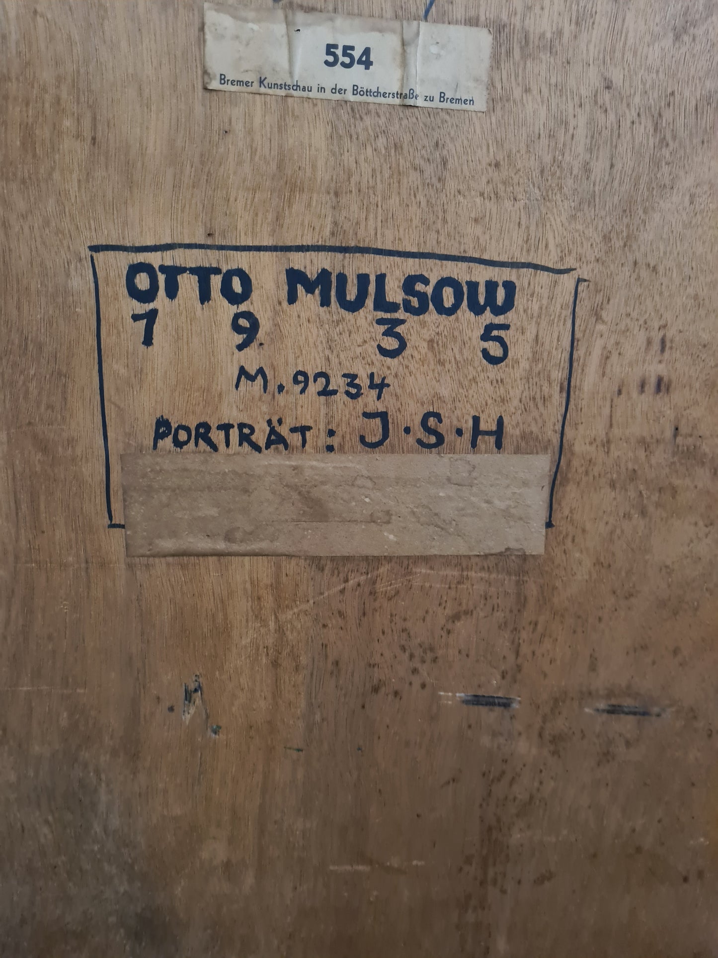 Otto MULSOW (1902-1973) Großes Ölgemälde Frau im Abendkleid im Interieur