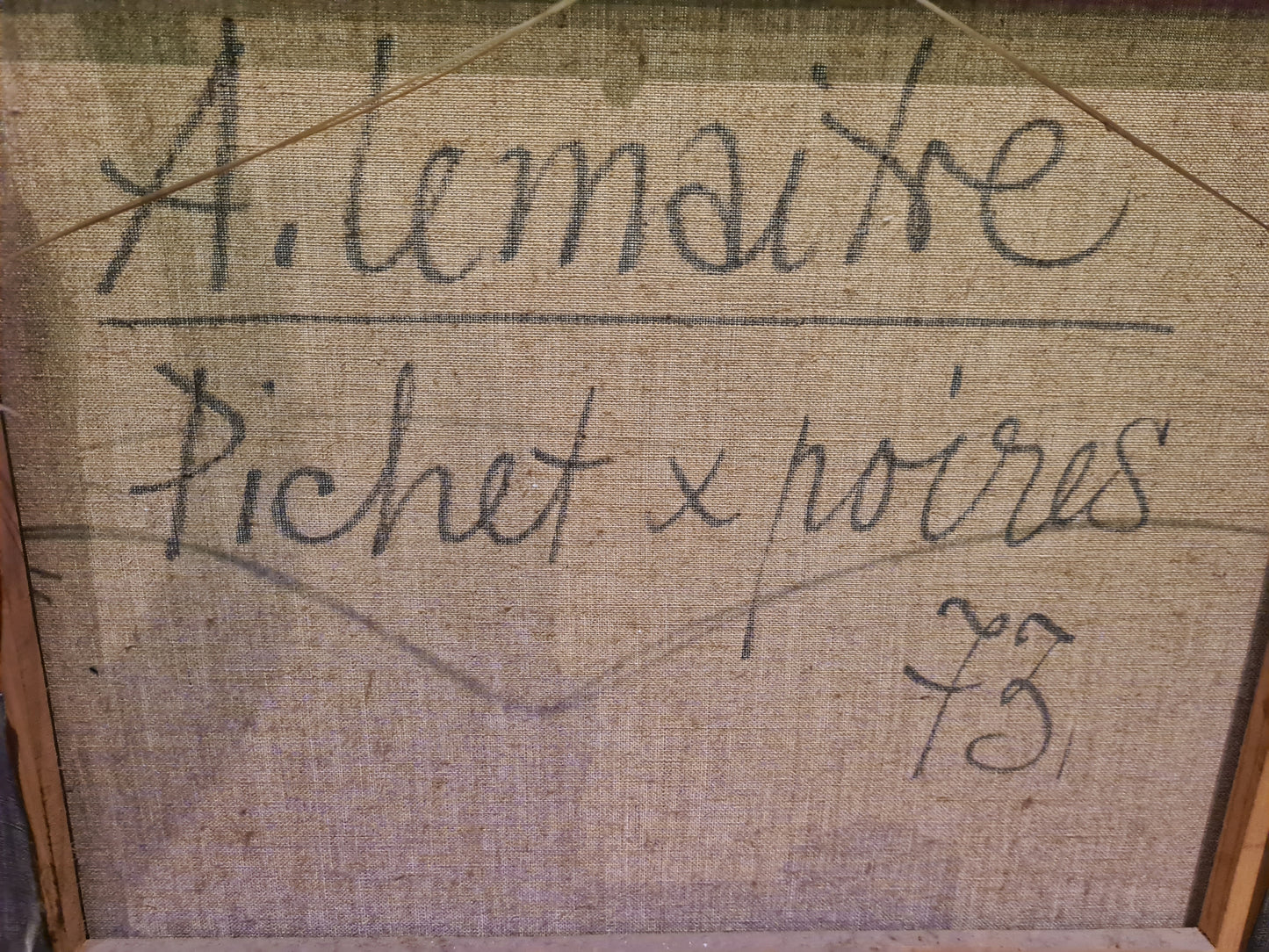 Andre Lemaitre Pichet (1909-1995) Ölgemälde Stillleben Expressionismus