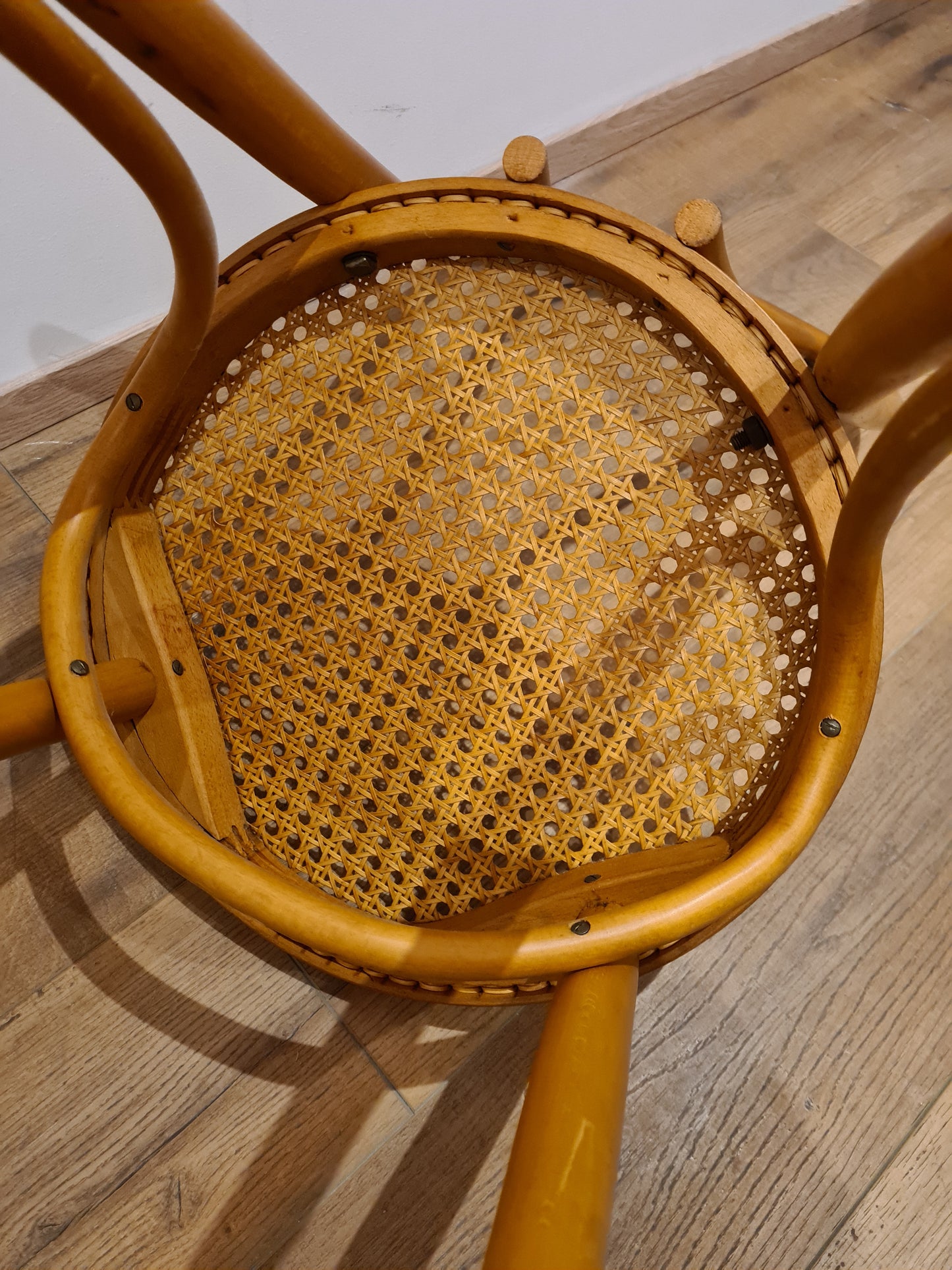 Art Déco Stuhl von Michael Thonet Holz Bistrostuhl Vintage 90cm