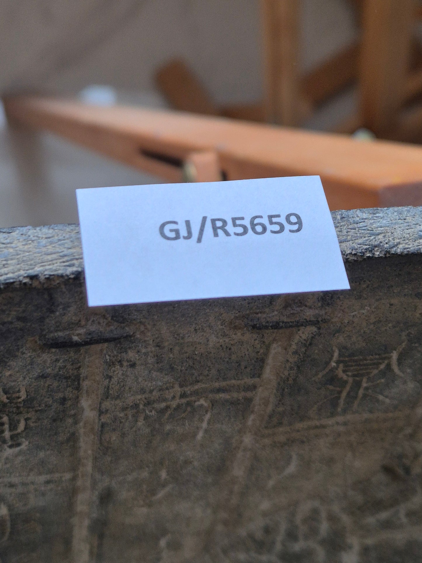 Antike Steinrelief Platte Porträt eines Asiatischen Meisters Gelehrten