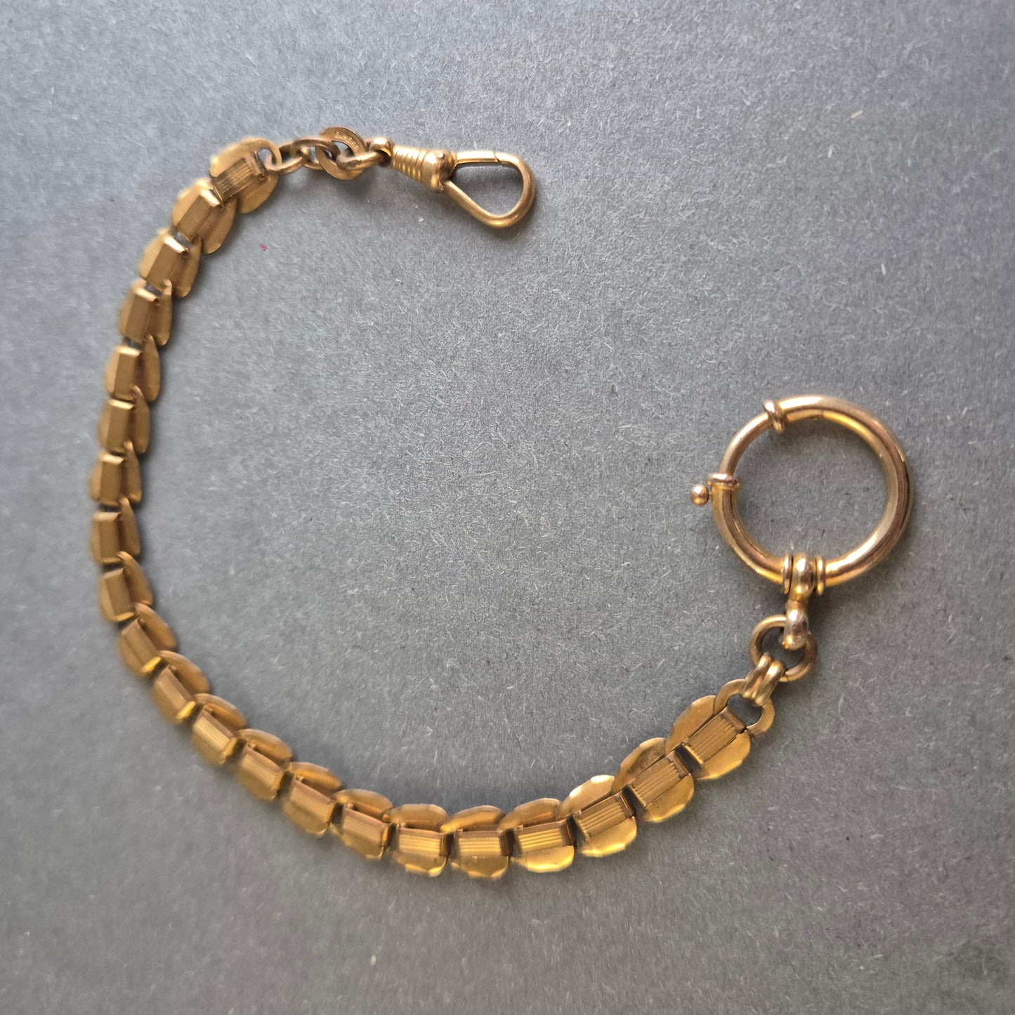 Antike Taschenuhrenkette – Massives Design mit Federringverschluss