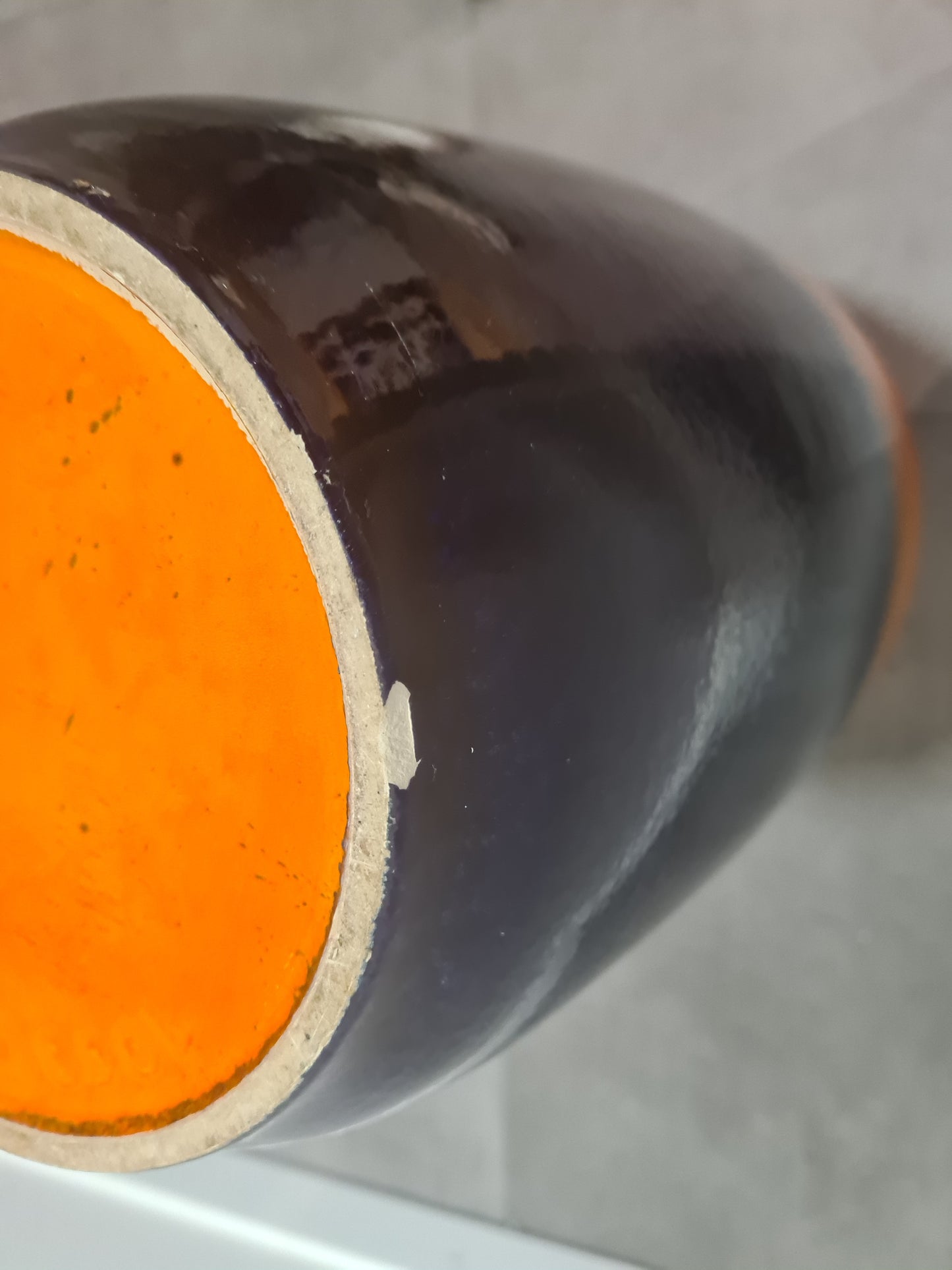 Ü-Keramik Vase Uebelacker Mid-Century Vintage 52x24cm