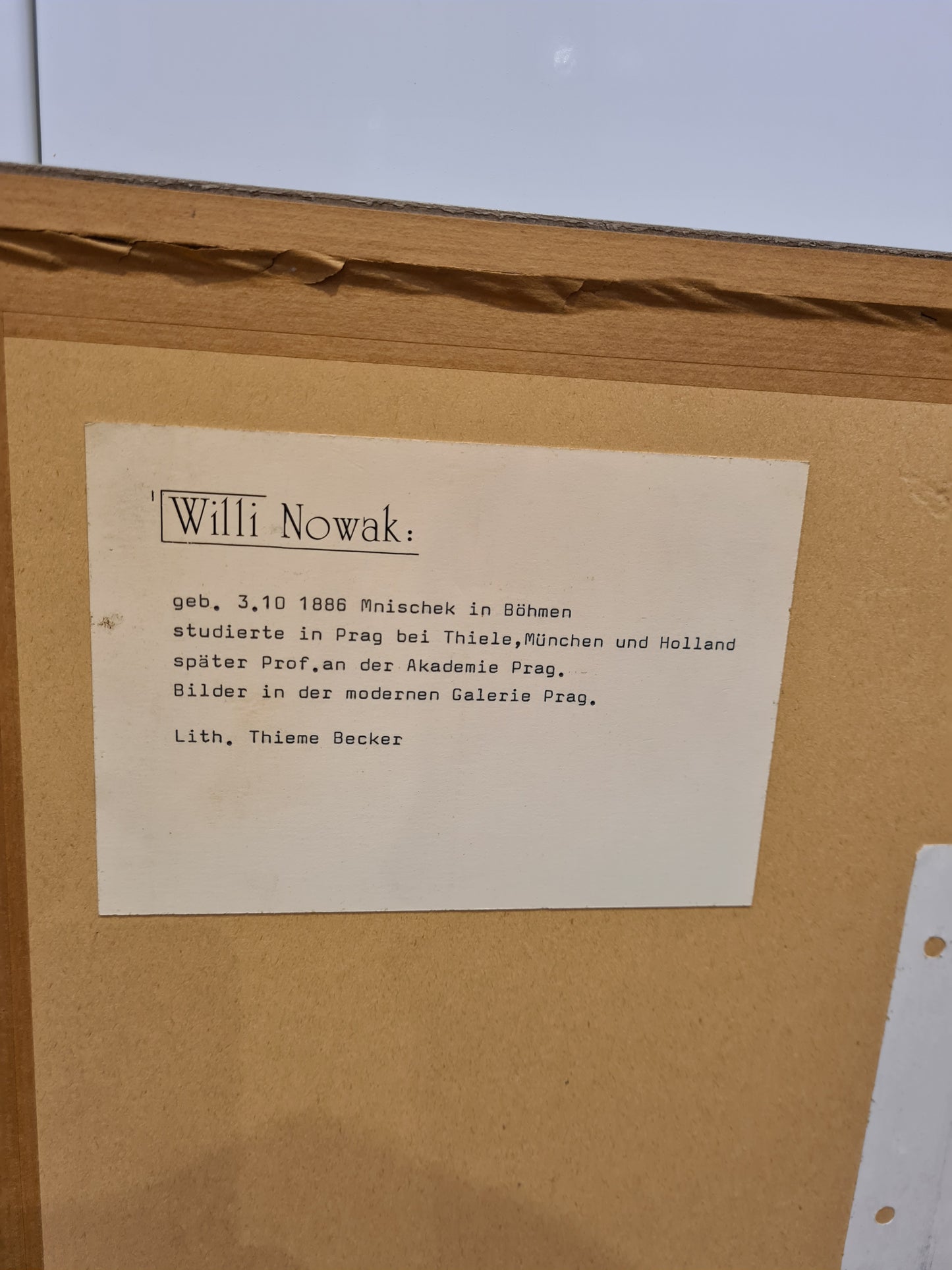 Willi Novak Litographie von Thieme Becker Kunstdruck Gemälde 48x48cm