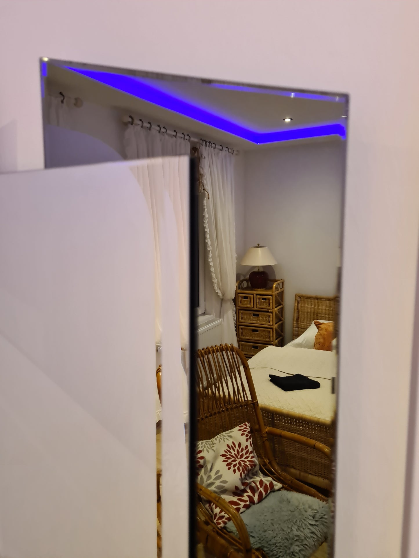 Designer Wandspiegel Spiegel Facettenschliff Modern 107x62cm