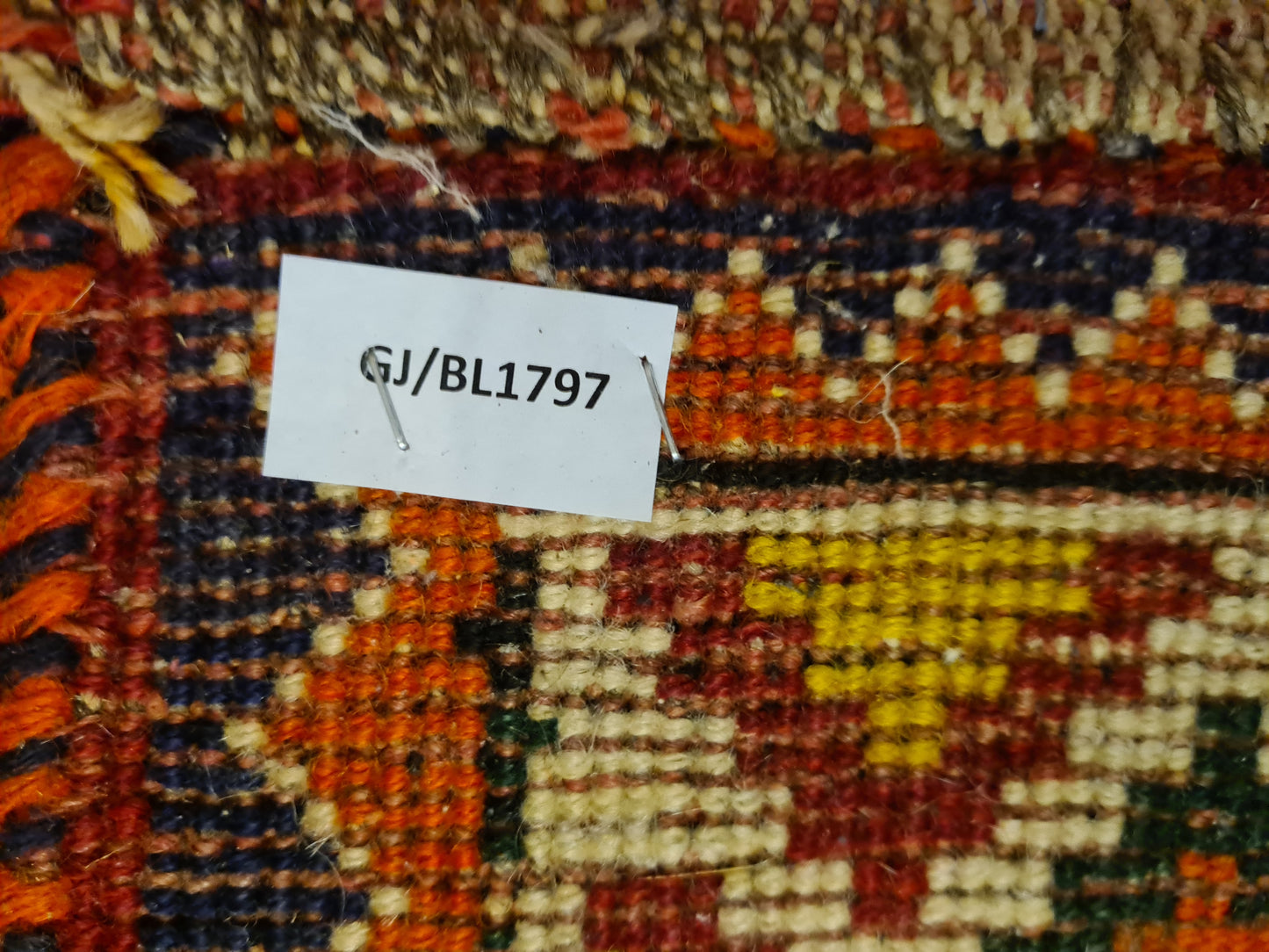 Perserteppich Orientteppich Handgeknüpfter Teppich Streifen Gabbeh 193x114cm